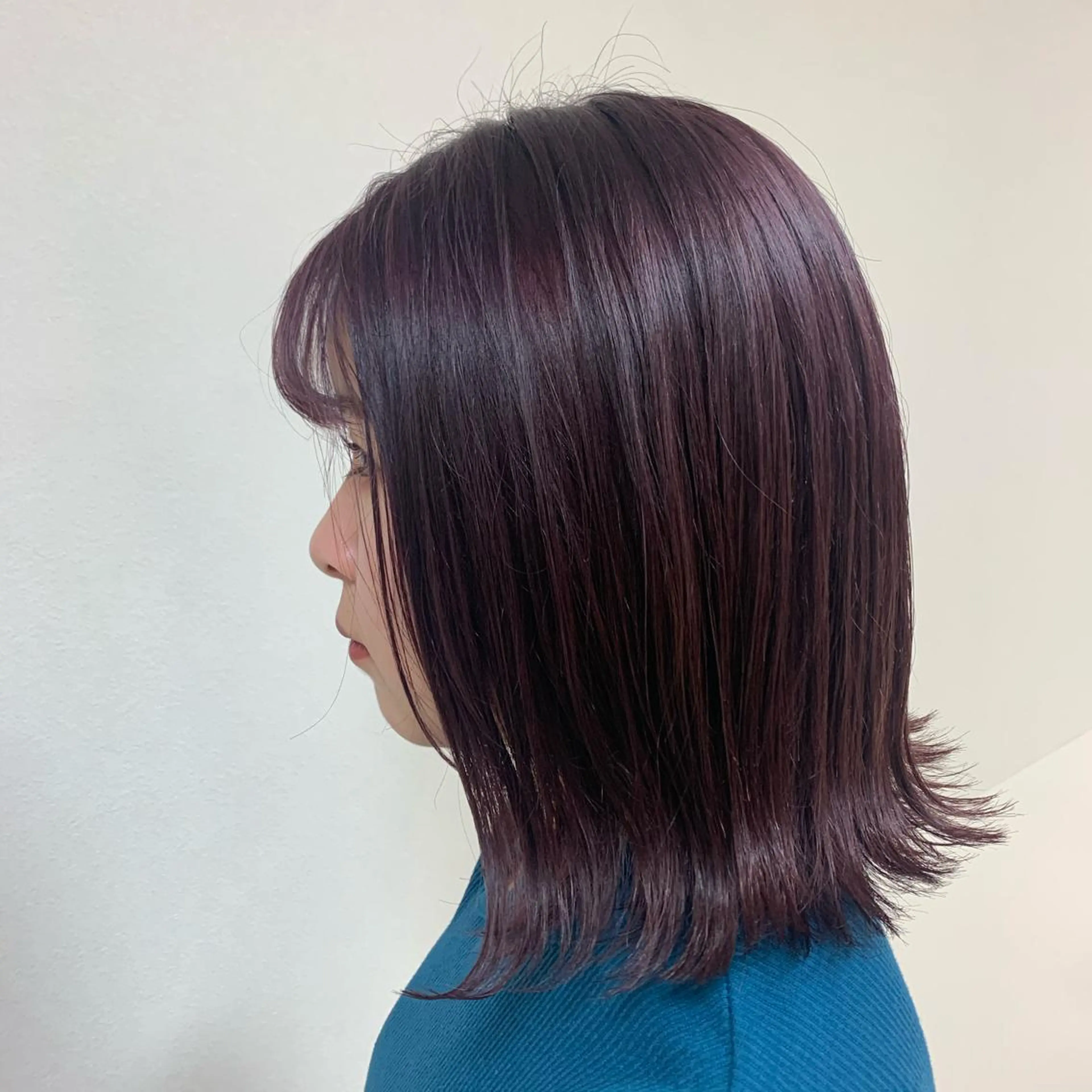 ミディアム カラー ヘアアレンジ ヘアカラー トリートメント 【Sweep】おじま のぞみのヘアスタイル