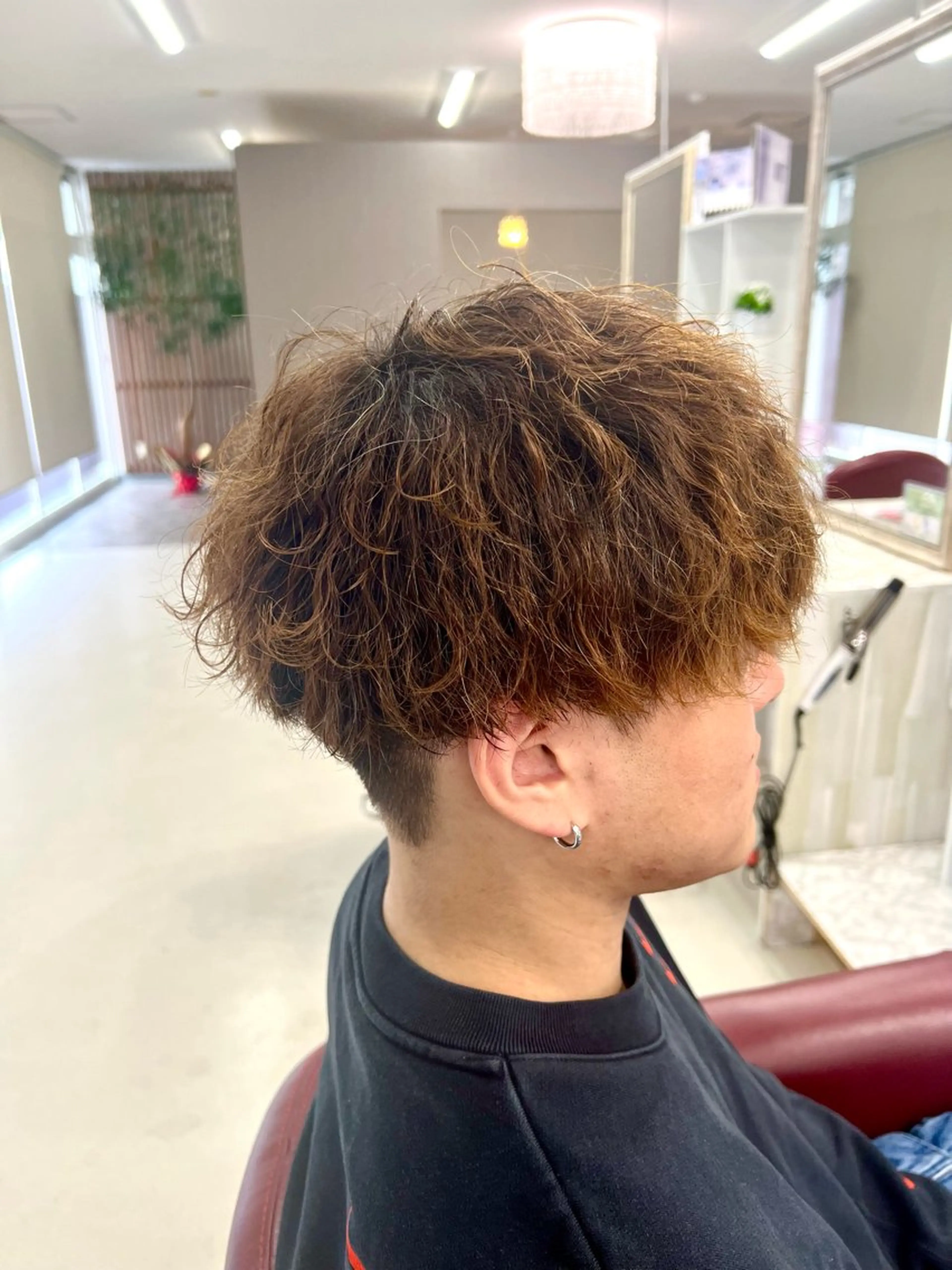 ショート パーマ メンズ 波巻きパーマ KEN 🌟のヘアスタイル