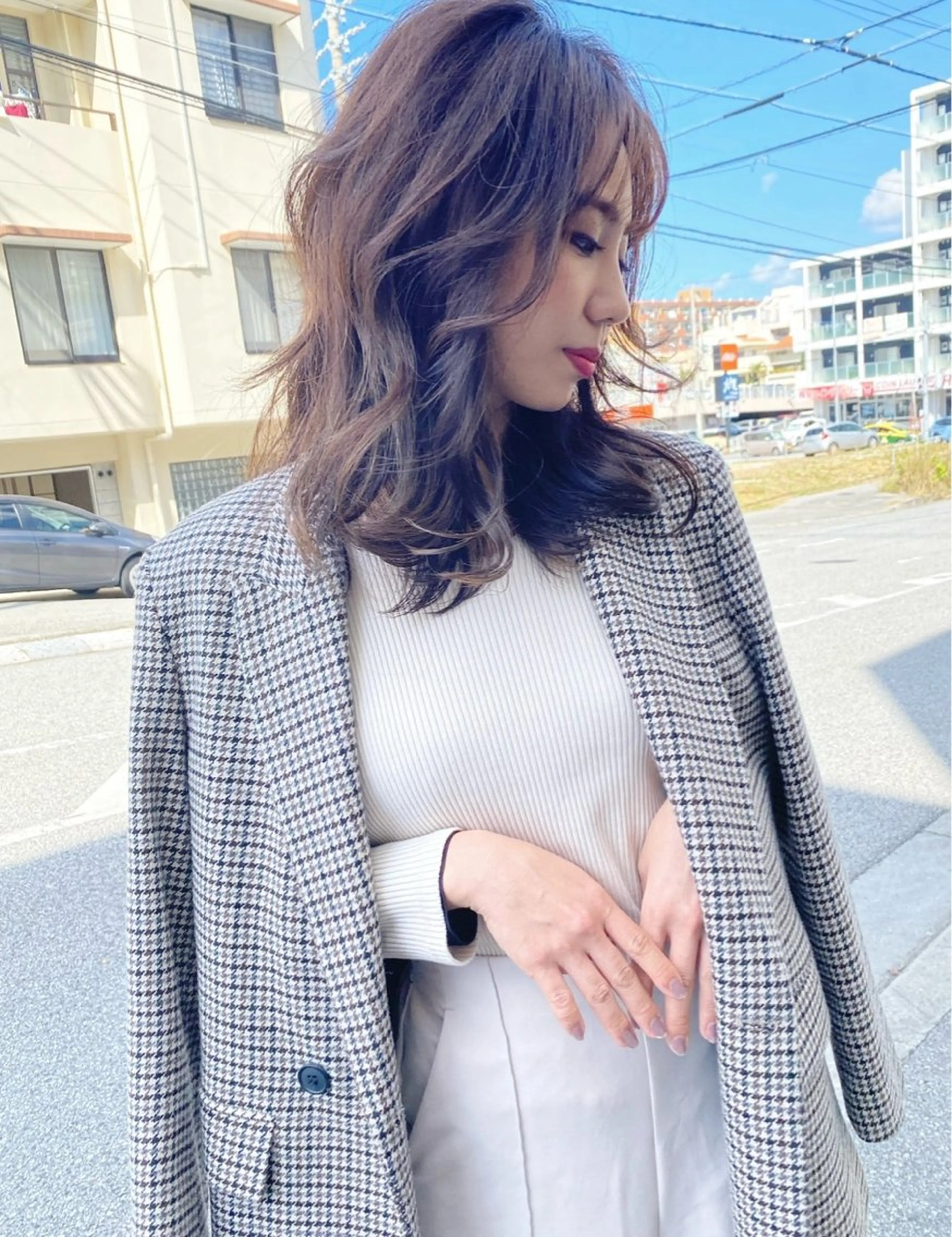 ミディアム カラー イルミナカラー カット ヘアカラー grand juteのヘアスタイル