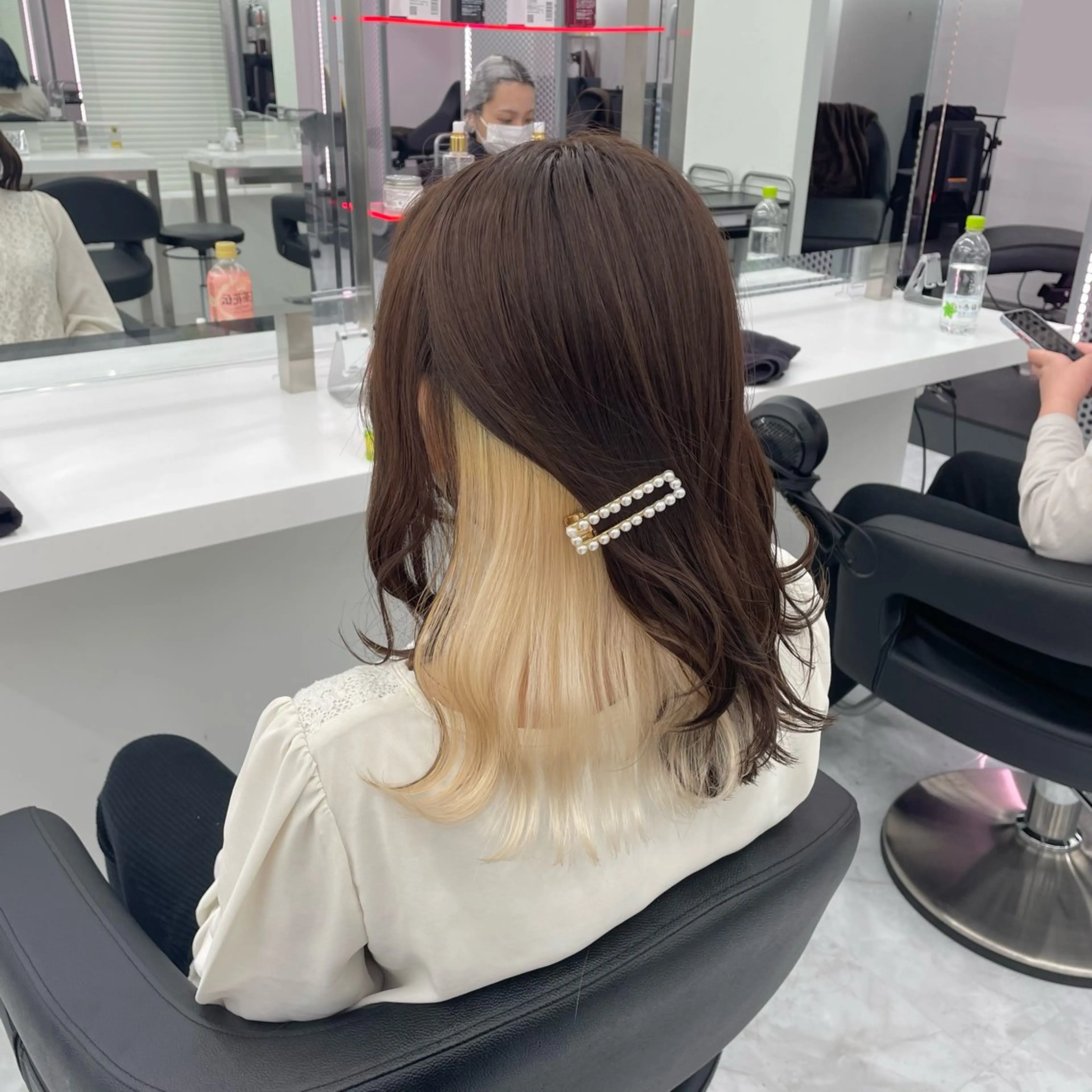 セミロング カラー パーマ ヘアアレンジ メンズ 💖似合わせカラー レイヤー💖ブリーチのヘアスタイル