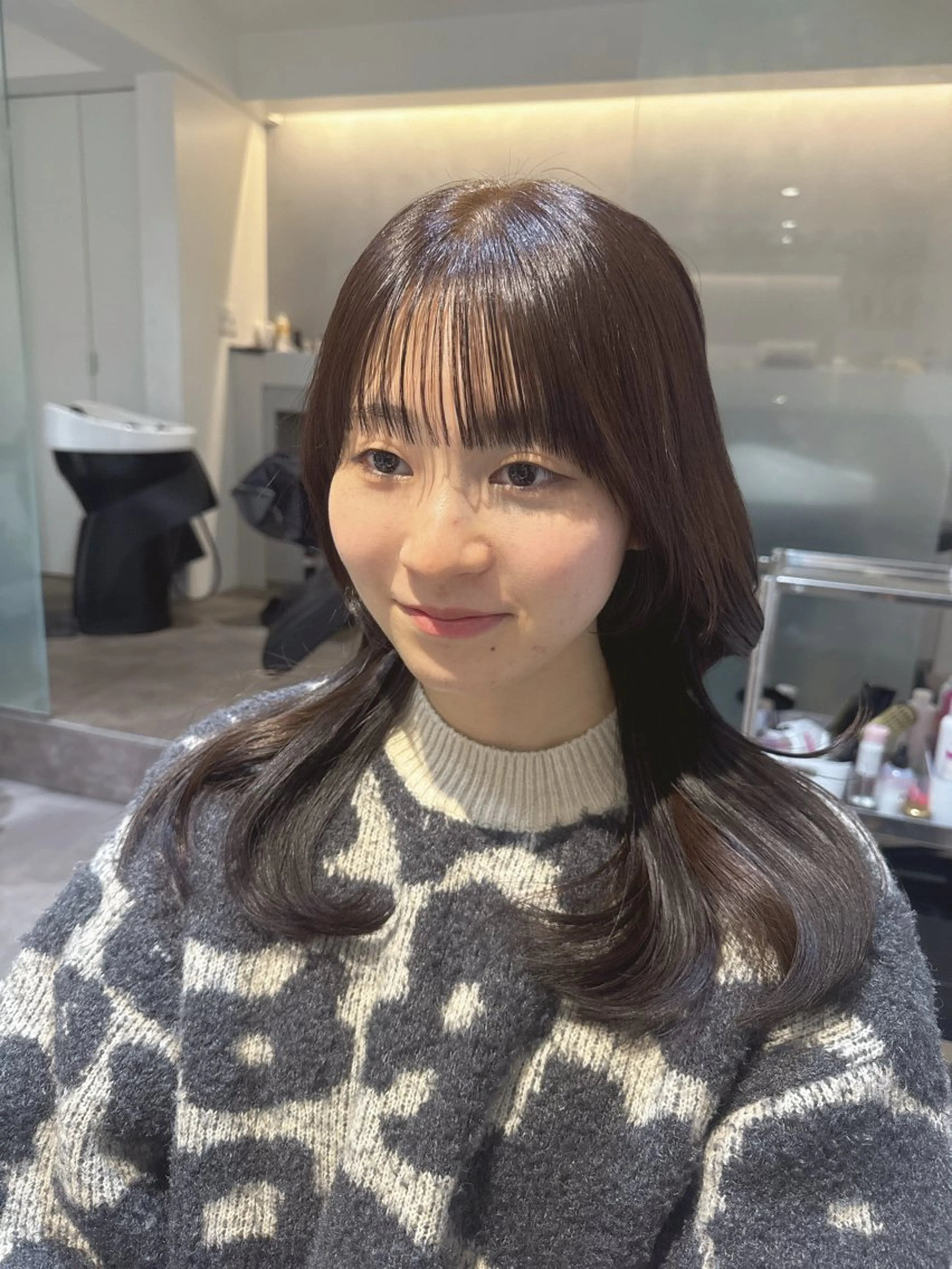 ミディアム カラー ブリーチ ブラウンカラー 透明感カラー モカブラウン ブリーチなしカラー カット ヘアカラー トリートメント 💎透明感カラー特化 💎TAISEIのヘアスタイル