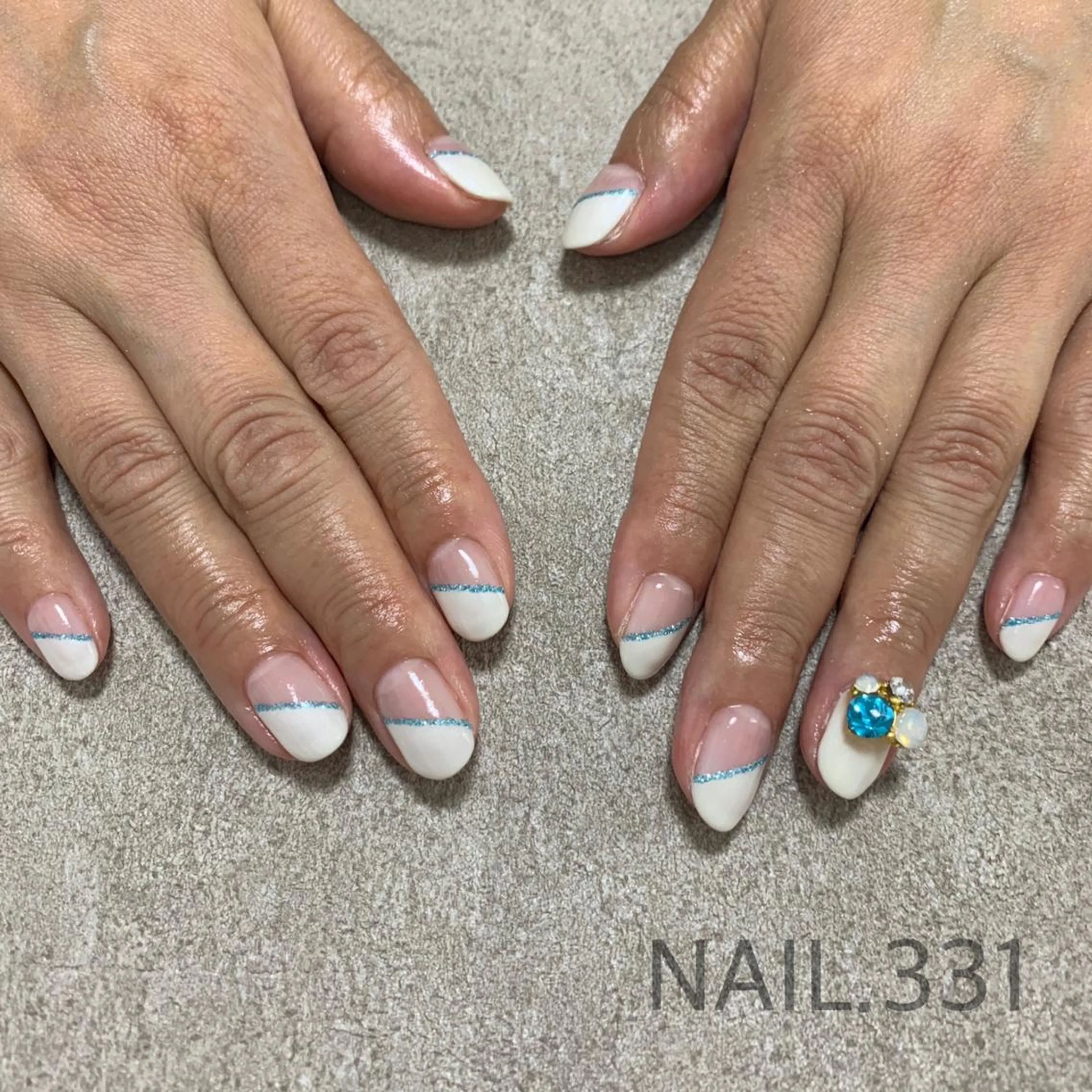 ネイル オーロラネイル フラッシュネイル フレンチネイル マグネットネイル 夏ネイル ハンドネイル フットネイル Nail 331のネイルデザイン