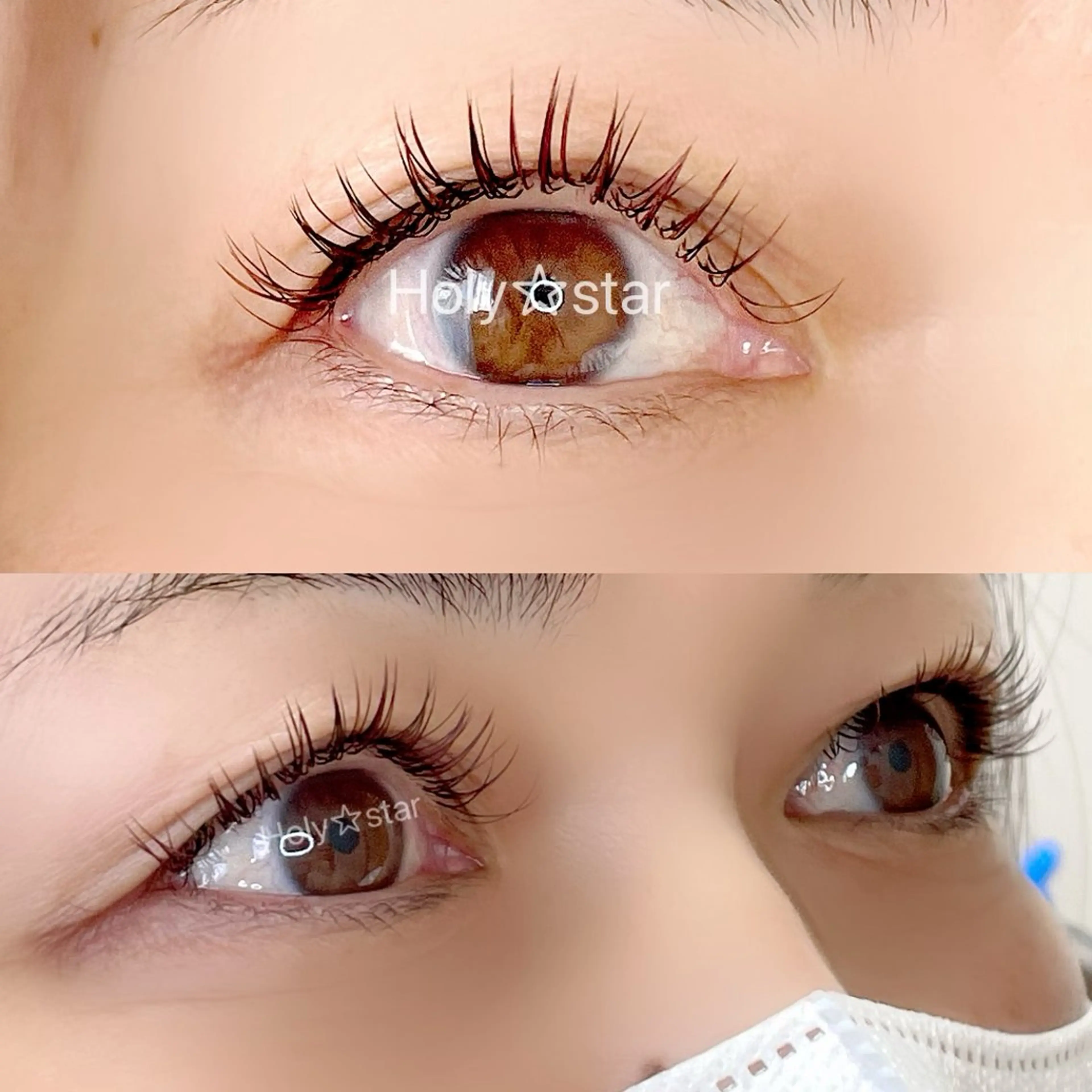 マツエク・マツパ カラーマツエク フラットラッシュ セーブル Holy☆star 【ホーリースター】のマツエク・マツパデザイン