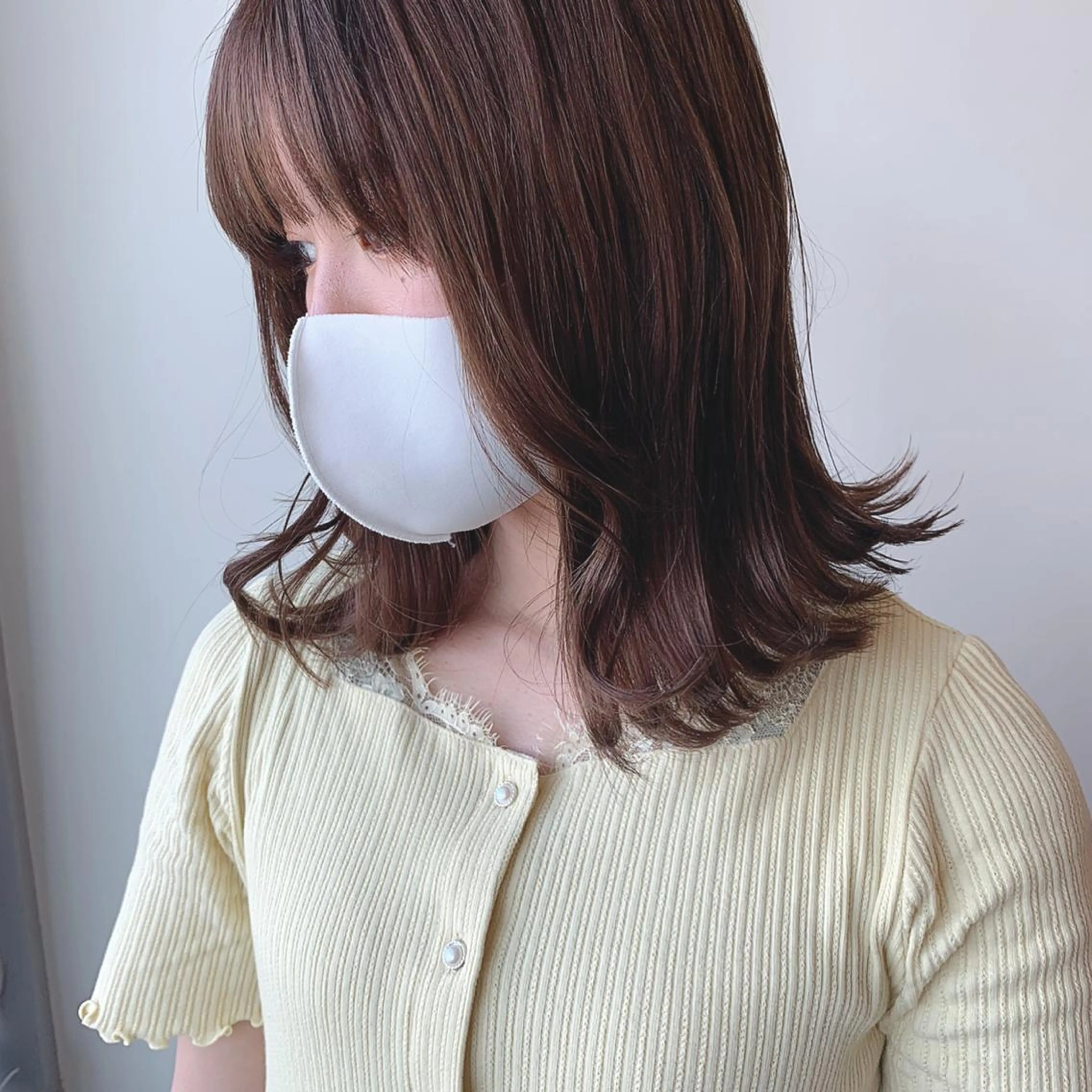 ミディアム カラー カット ヘアカラー トリートメント ボブウルフ／ボブ Satsuki【名駅のヘアスタイル