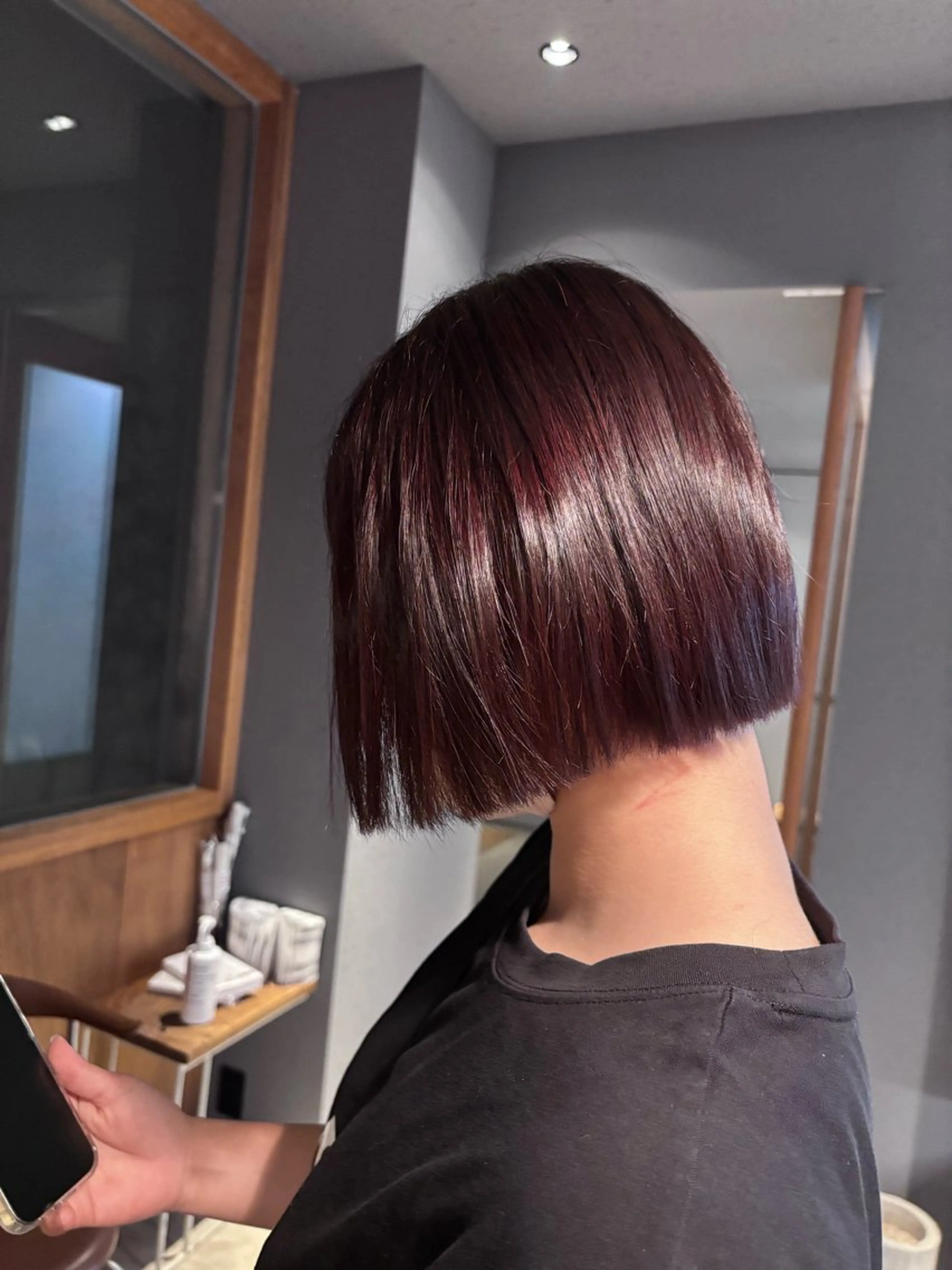 ショート カラー ブラウンカラー レッドカラー レッドブラウン ヘアカラー duft. Natsuneのヘアスタイル