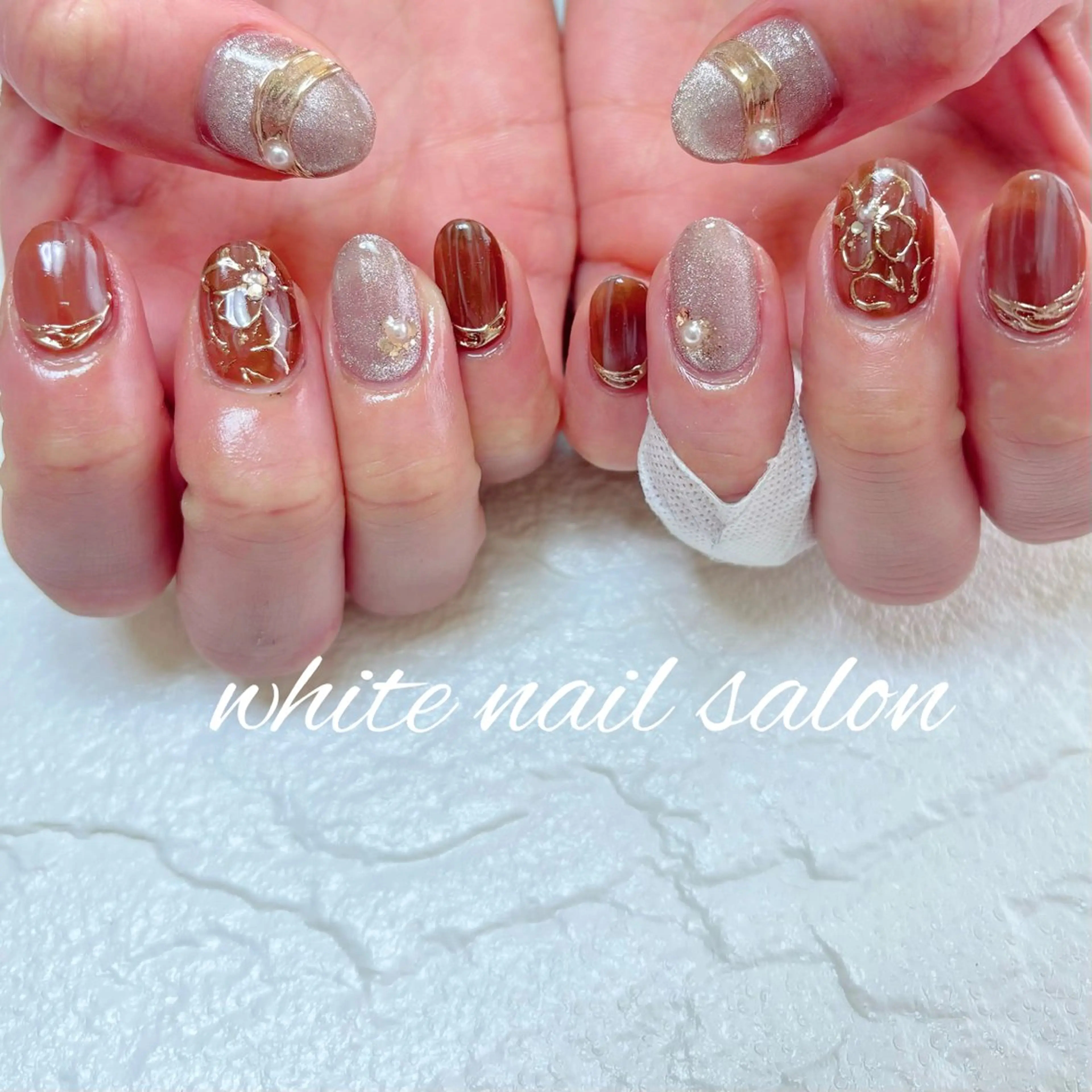 ネイル ホワイト ハンドネイル white nail salonのネイルデザイン
