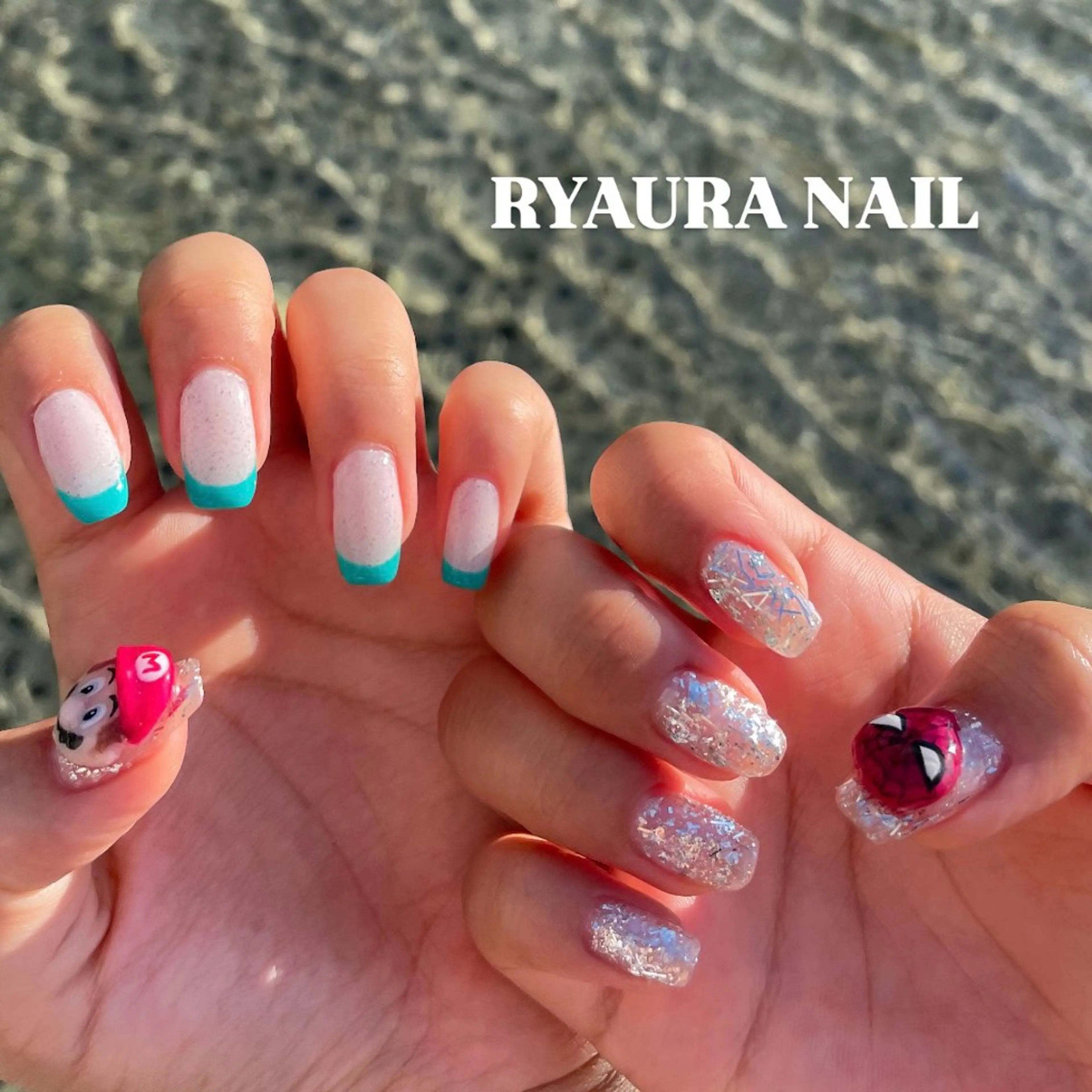 ネイル フレンチネイル 持ち込み シンプルネイル ハンドネイル RYAURA NAILのネイルデザイン