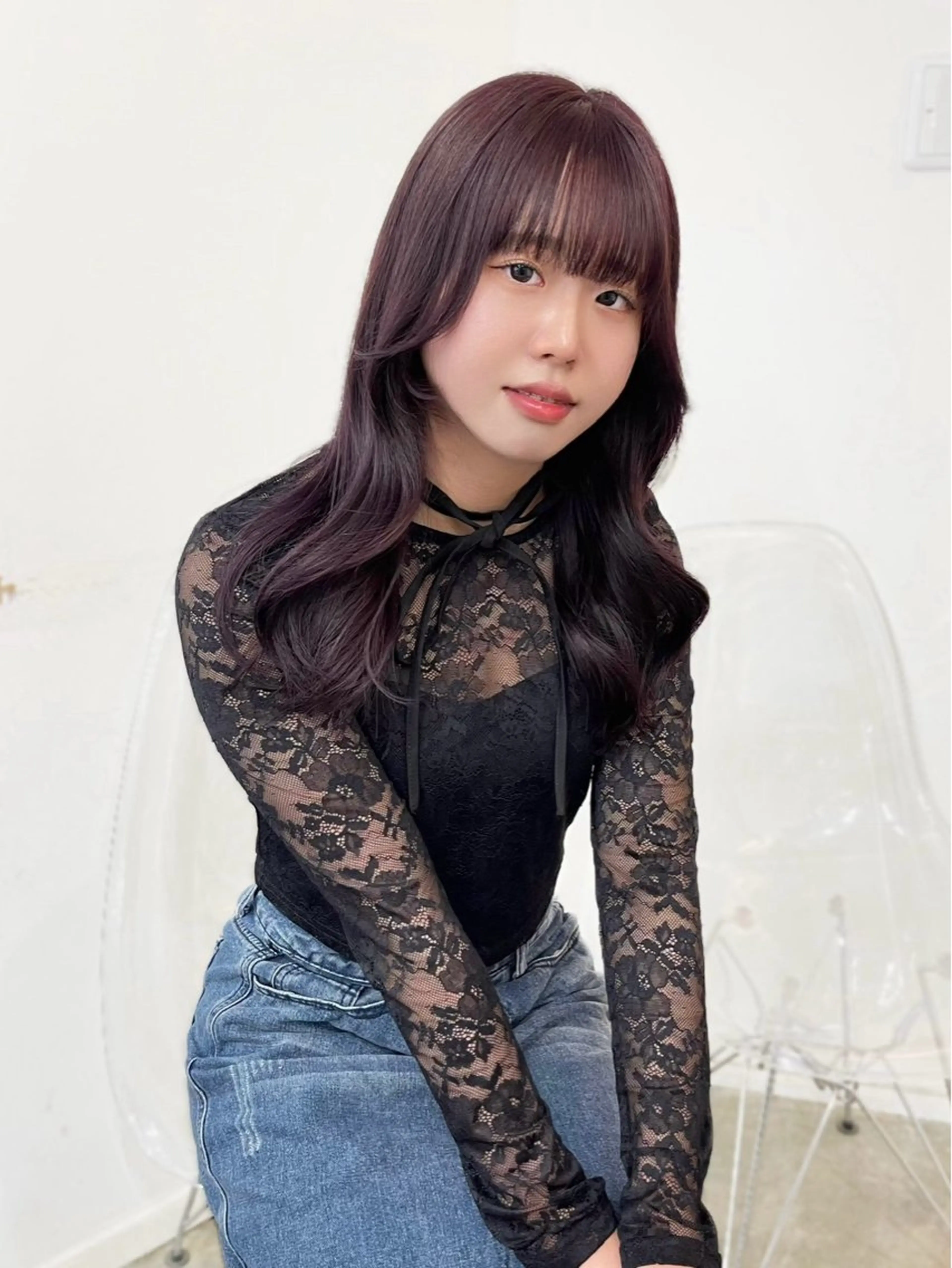 セミロング カラー ブリーチ ブリーチなしカラー キダアヤカ/ 梅田/ベージュカラーのヘアスタイル