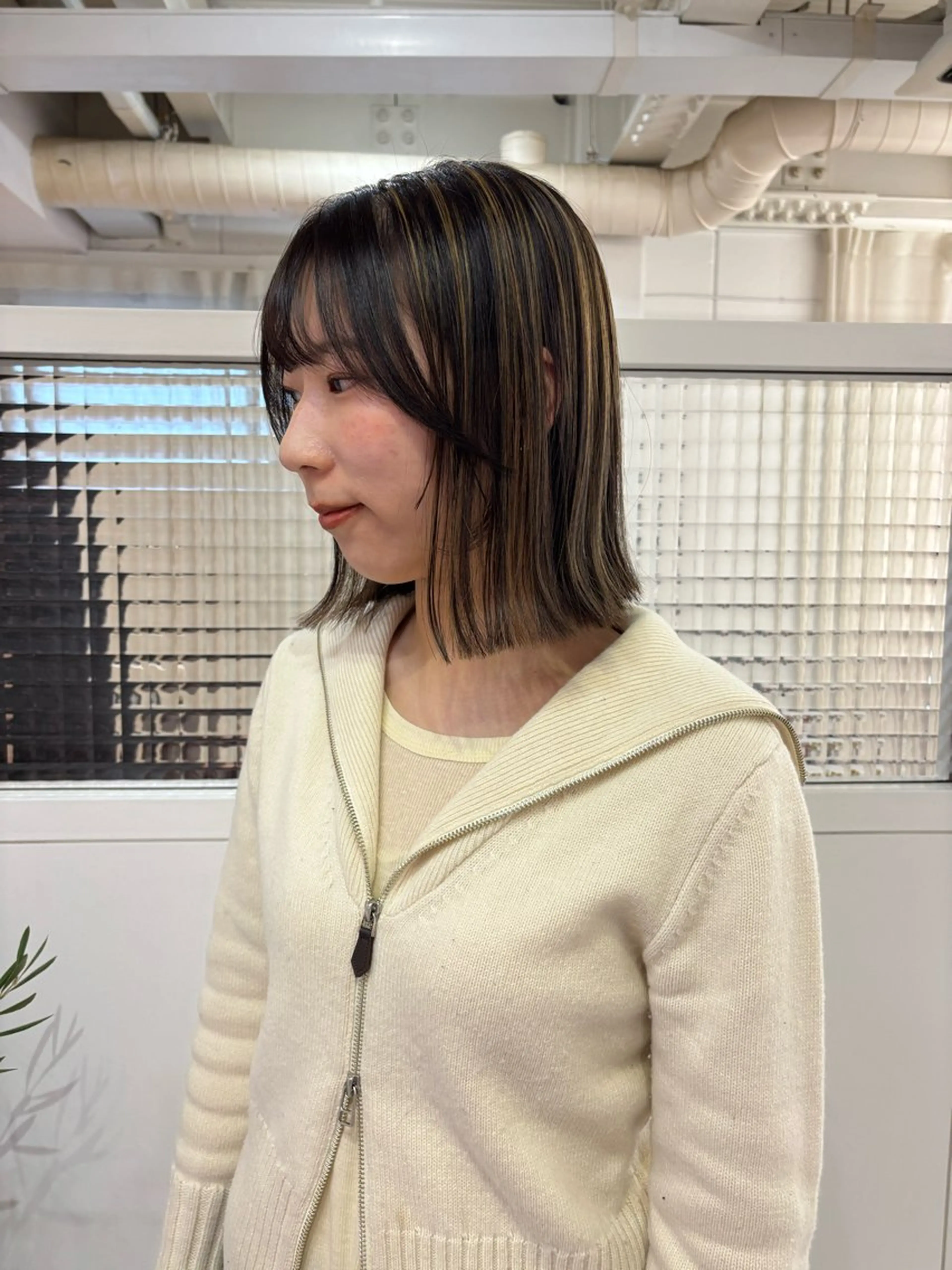 ミディアム ハイライト カット ヘアカラー トリートメント 韓国レイヤー/ヘア カラー🎀ayamiのヘアスタイル