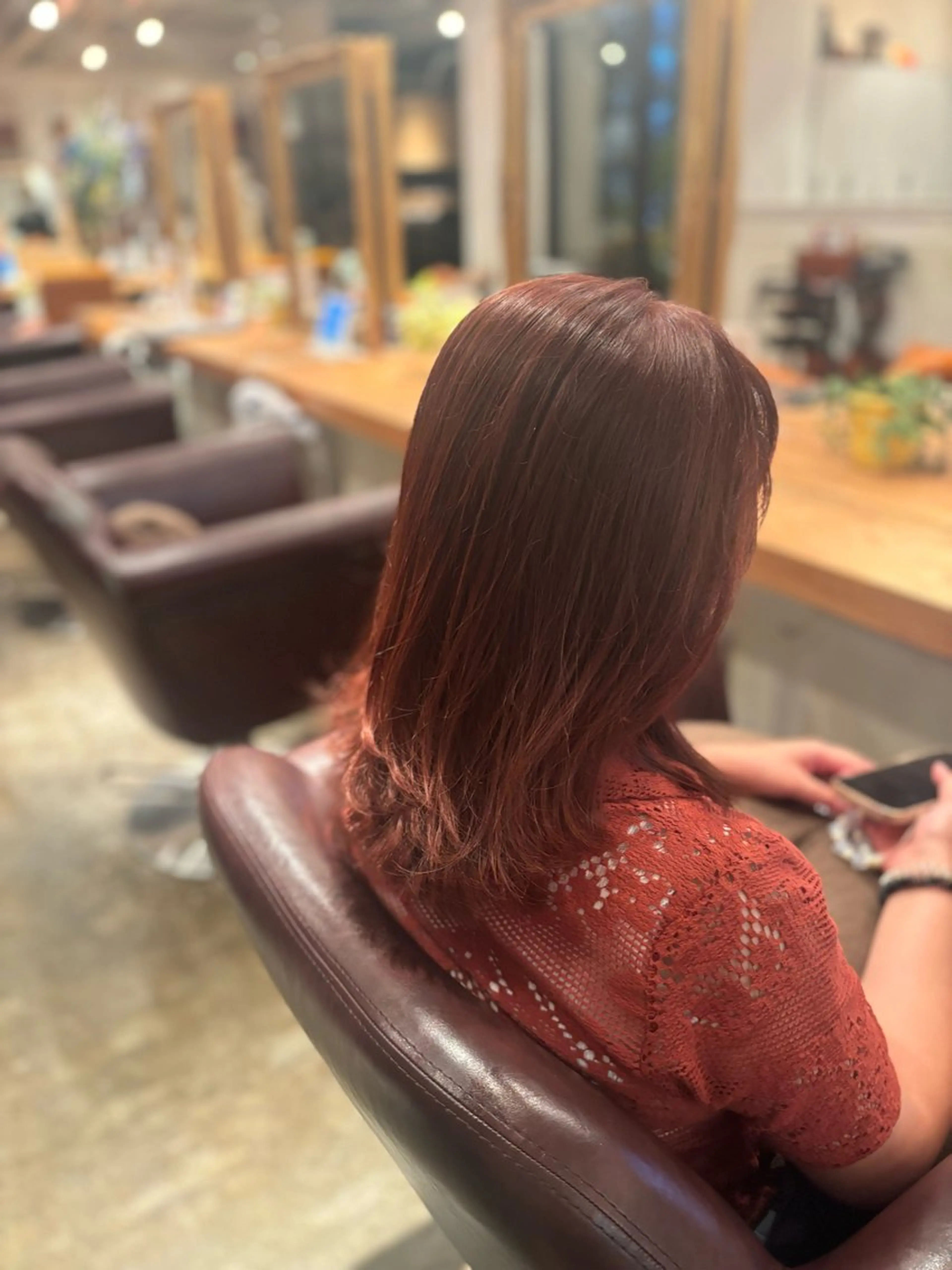 セミロング カラー 髪質改善カラー ブラウン🤎YUMEのヘアスタイル