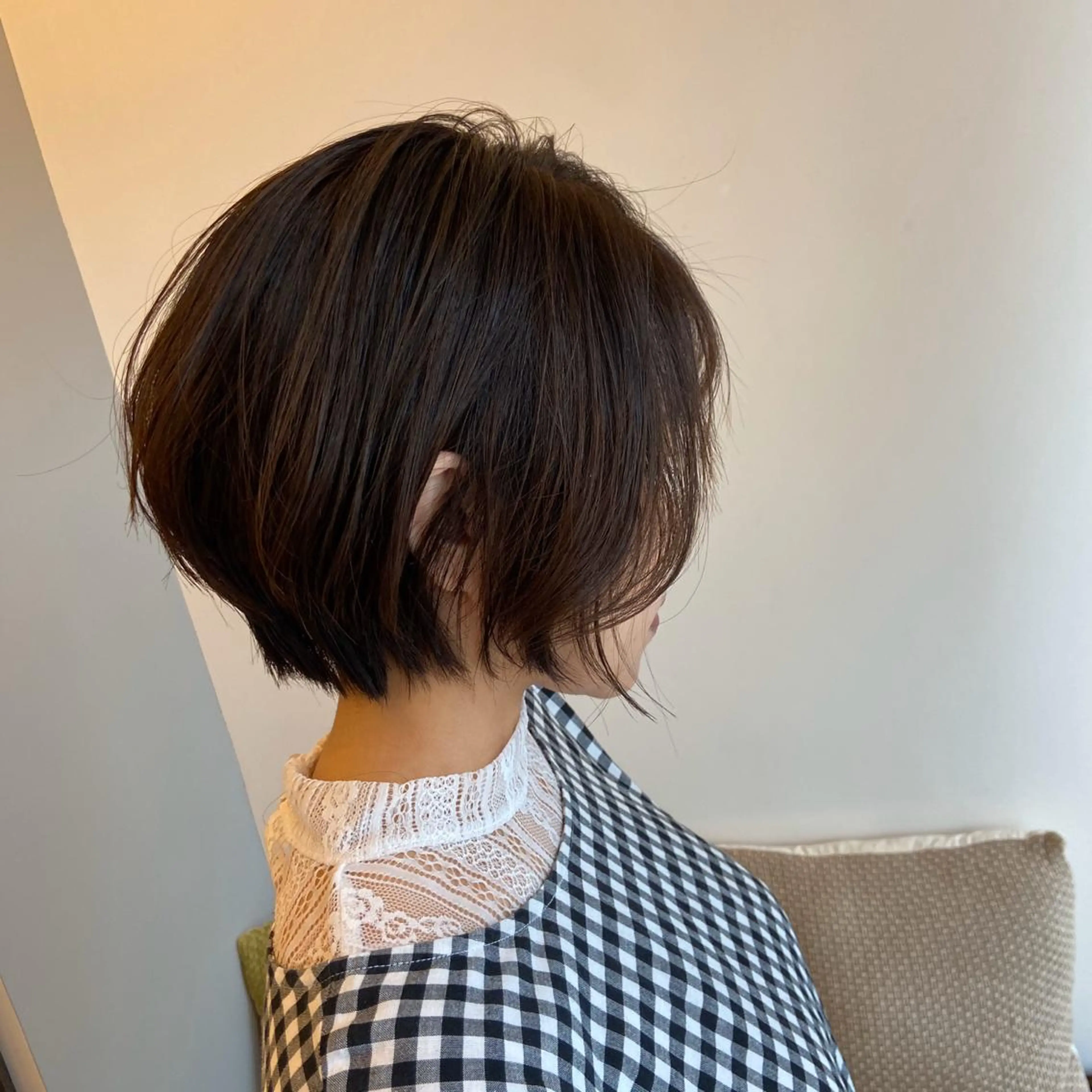 ショート ショートボブ ボブ ショートヘア 峯 志帆のヘアスタイル