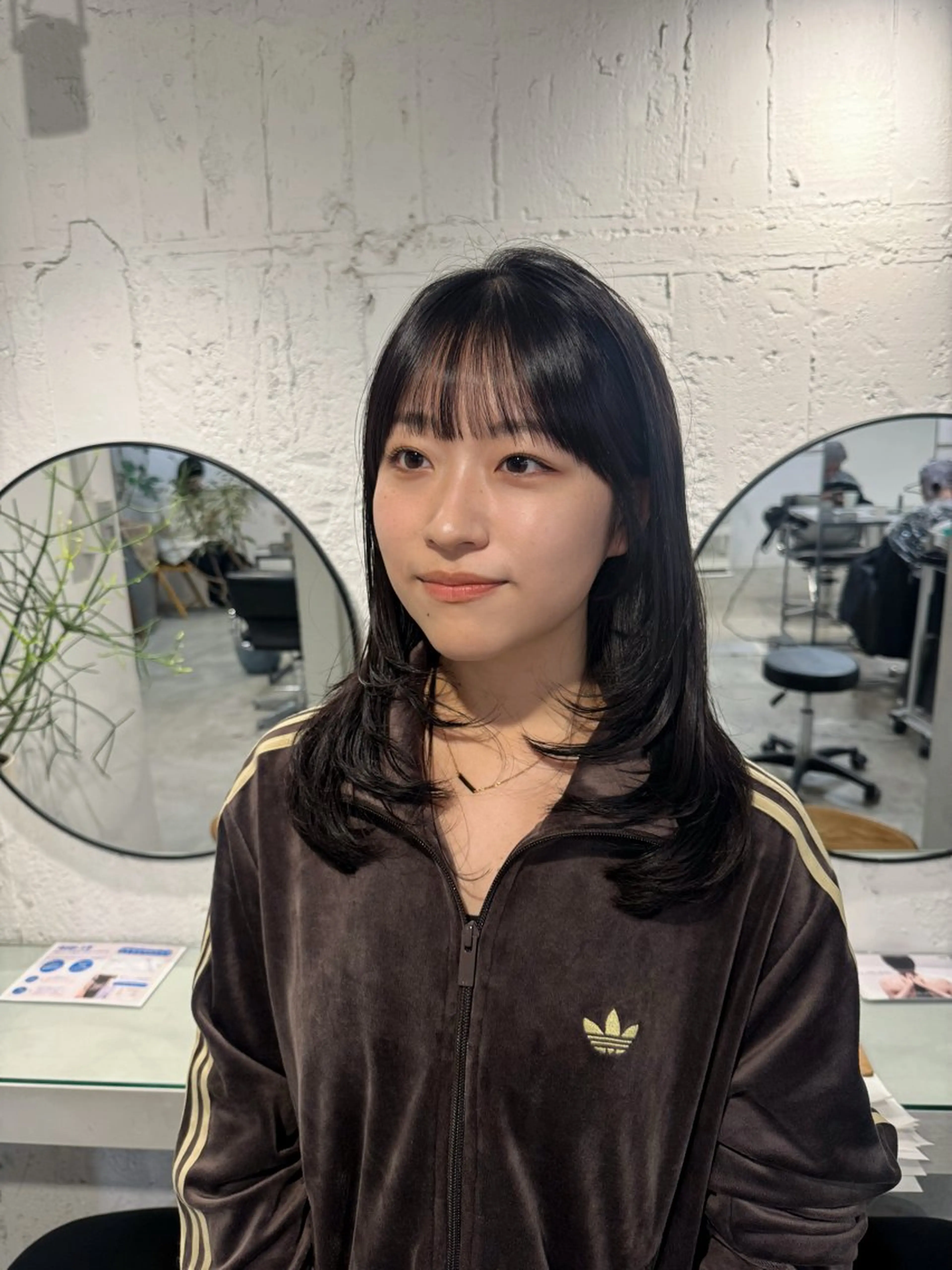 ヘアアレンジ カット ヘアカラー トリートメント 新宿/顔周りカット +レイヤー＝しずく♩のヘアスタイル