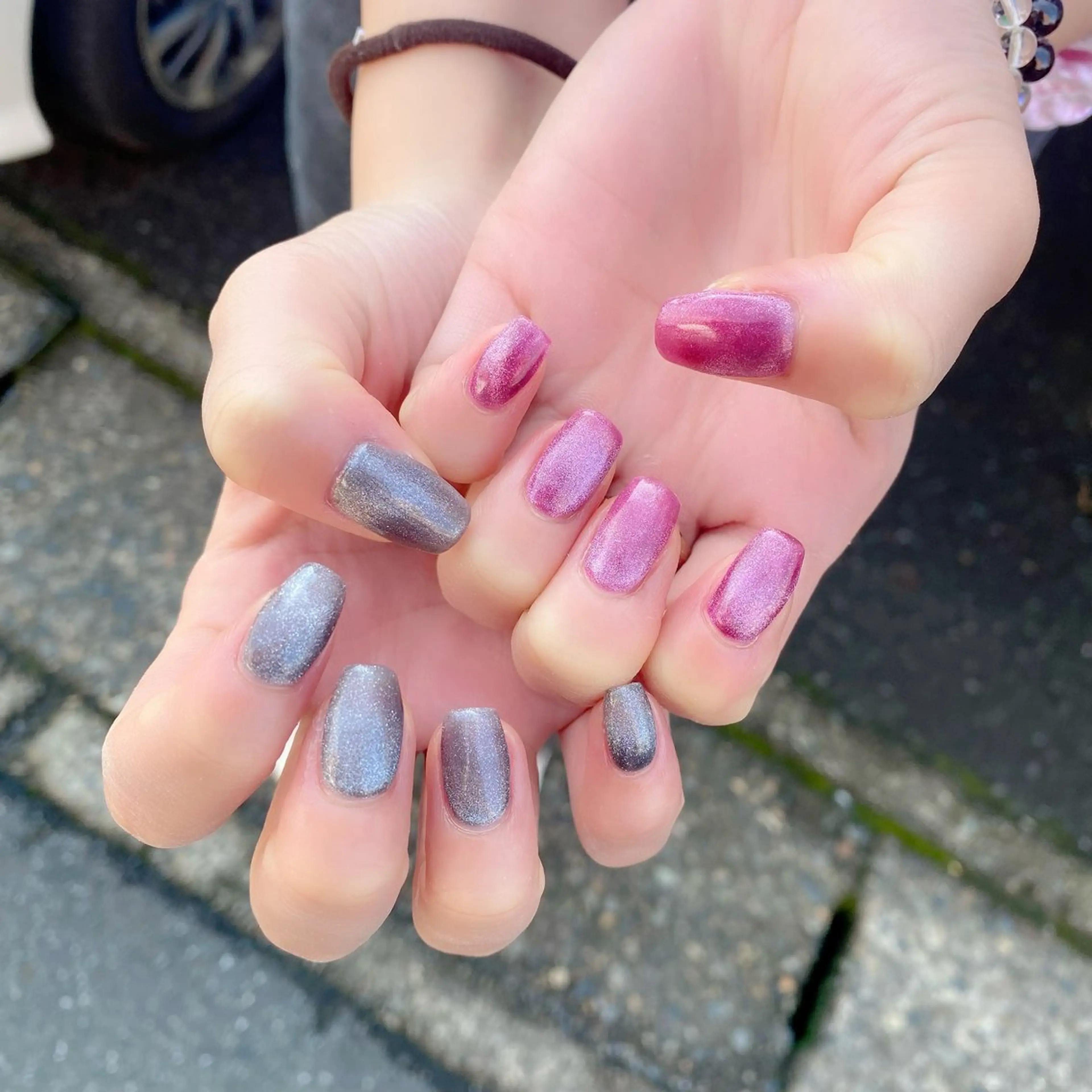 ネイル マグネットネイル 冬ネイル ハンドネイル Salon Ｋのネイルデザイン