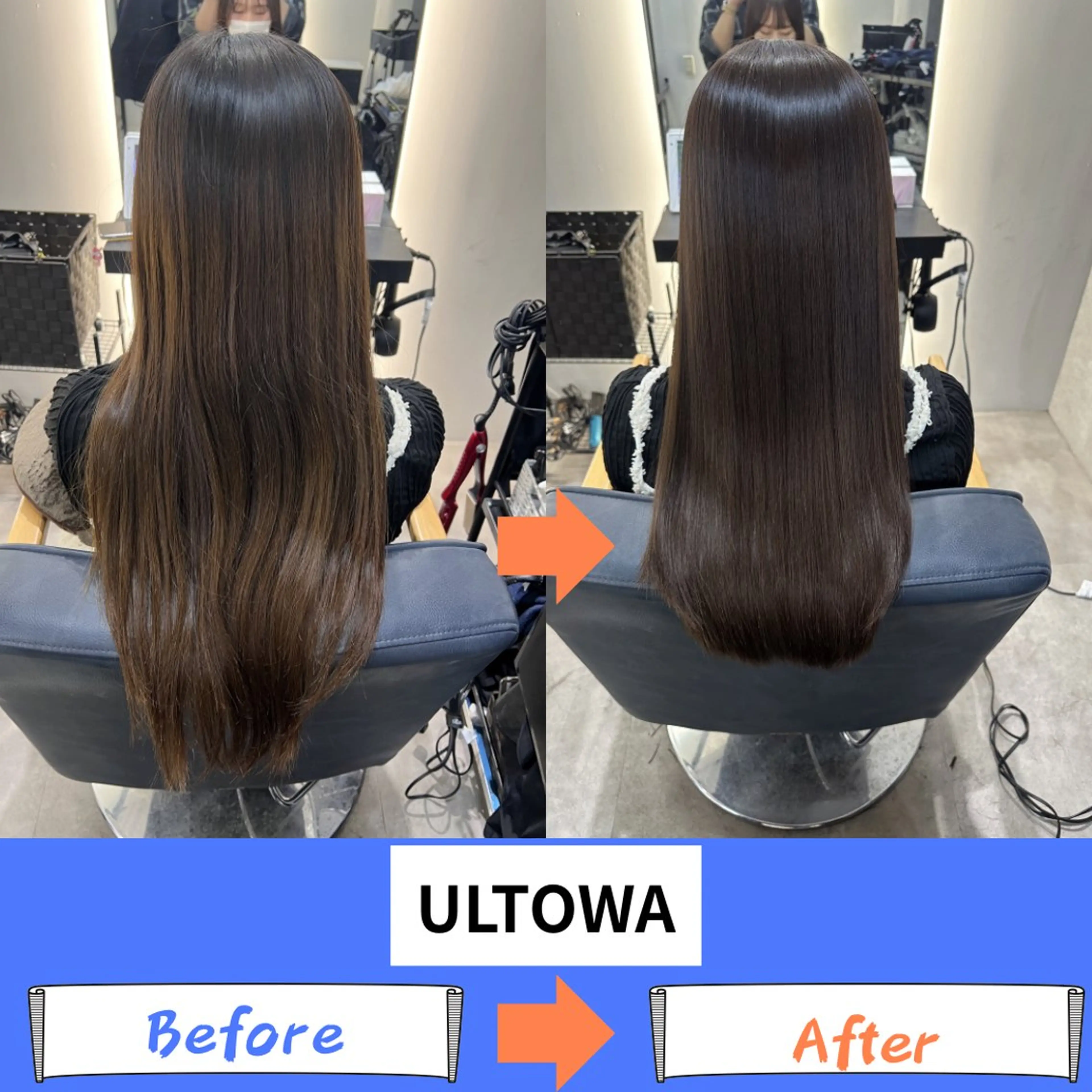 ロング 髪質改善 縮毛矯正 カット ヘアカラー トリートメント 💎ReFaで作る 髪質改善💎のヘアスタイル