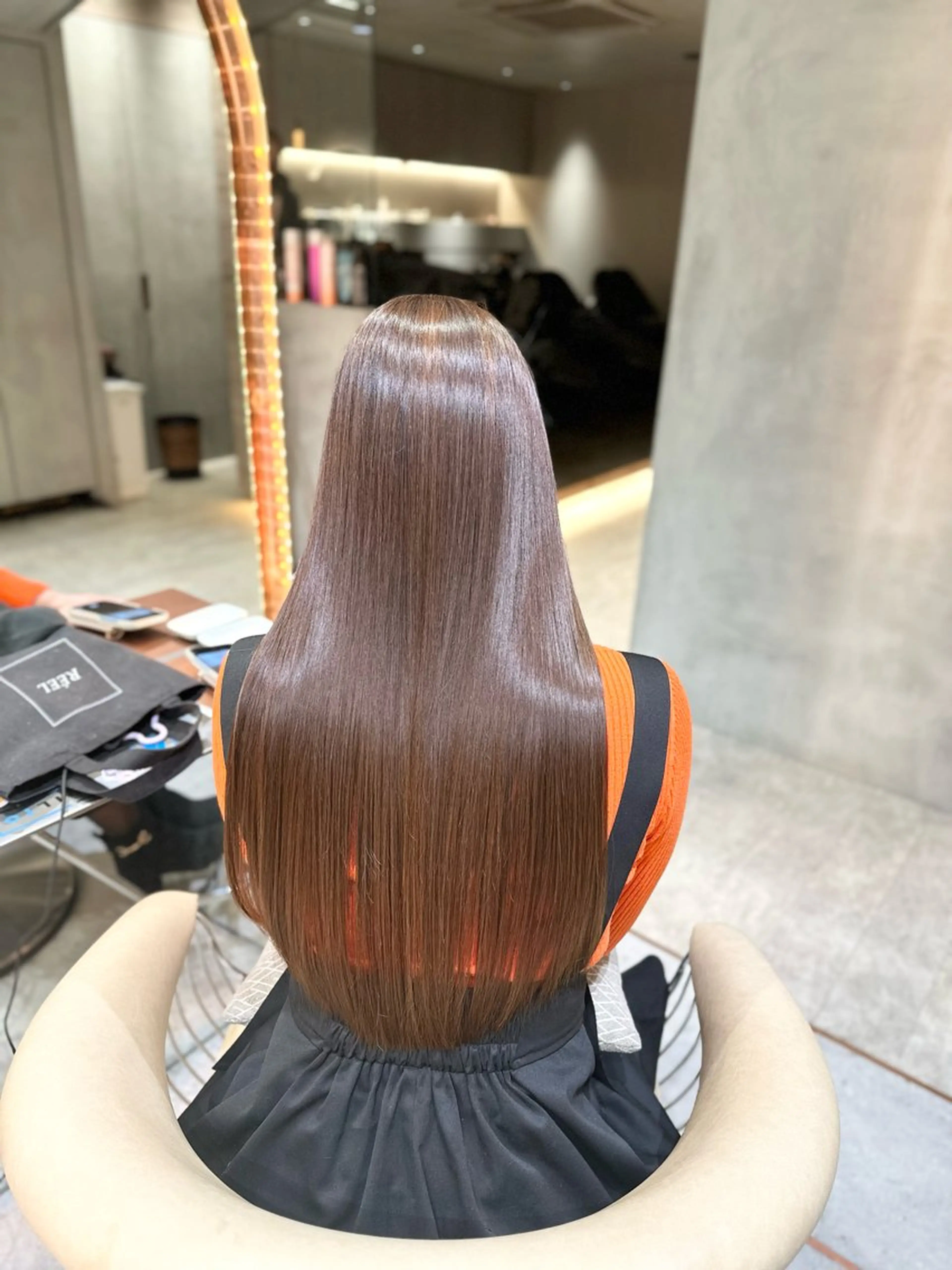 ロング 縮毛矯正 ボブ／レイヤー／髪質 改善/縮毛矯正／銀座のヘアスタイル