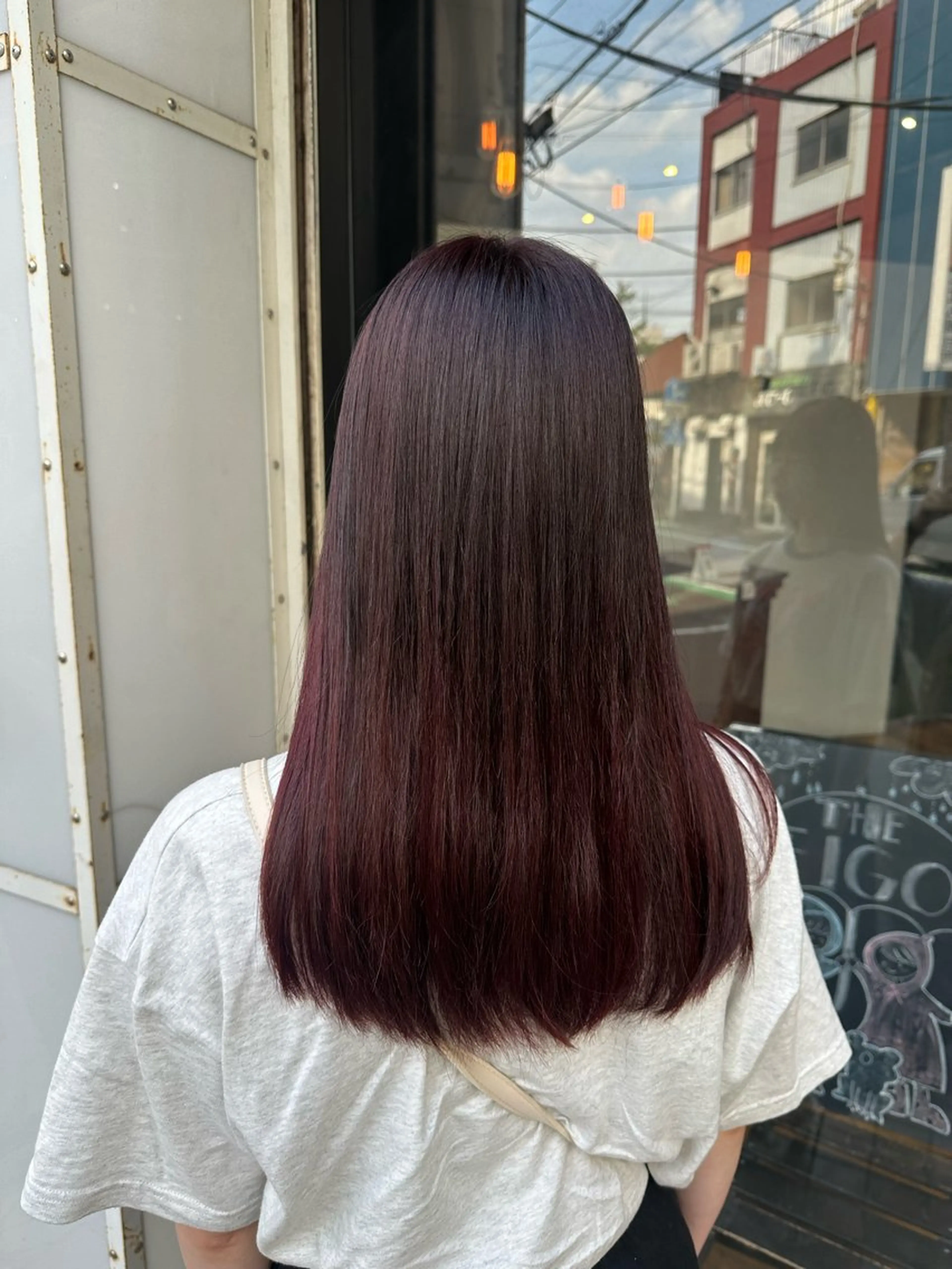 ロング カラー ブリーチ ブリーチなしカラー ヘアカラー トリートメント いまじゅく あおいのヘアスタイル