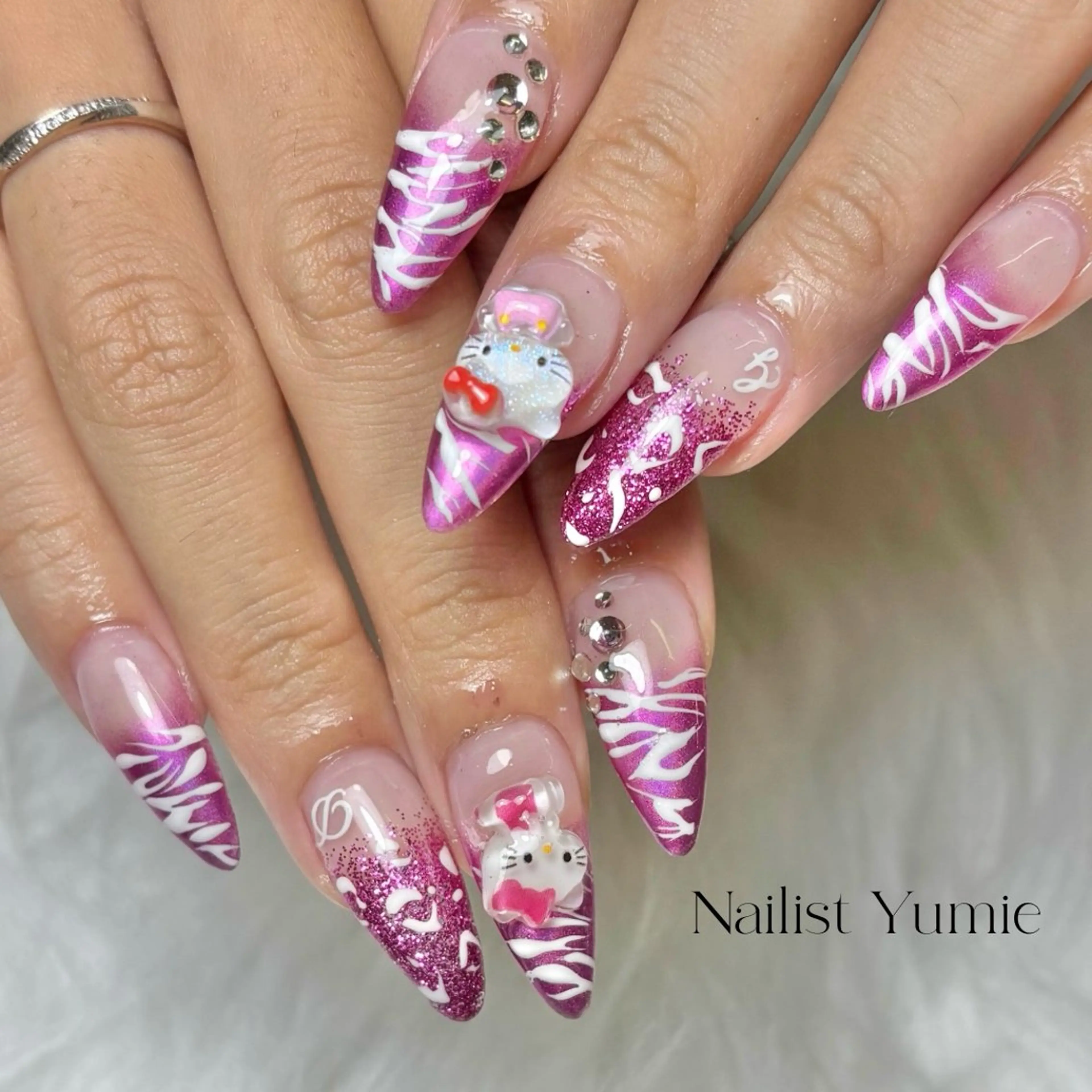 ネイル アニマル柄 ハンドネイル NAILSALON en+所属・NAILSALON en+沖縄市美原のネイルデザイン