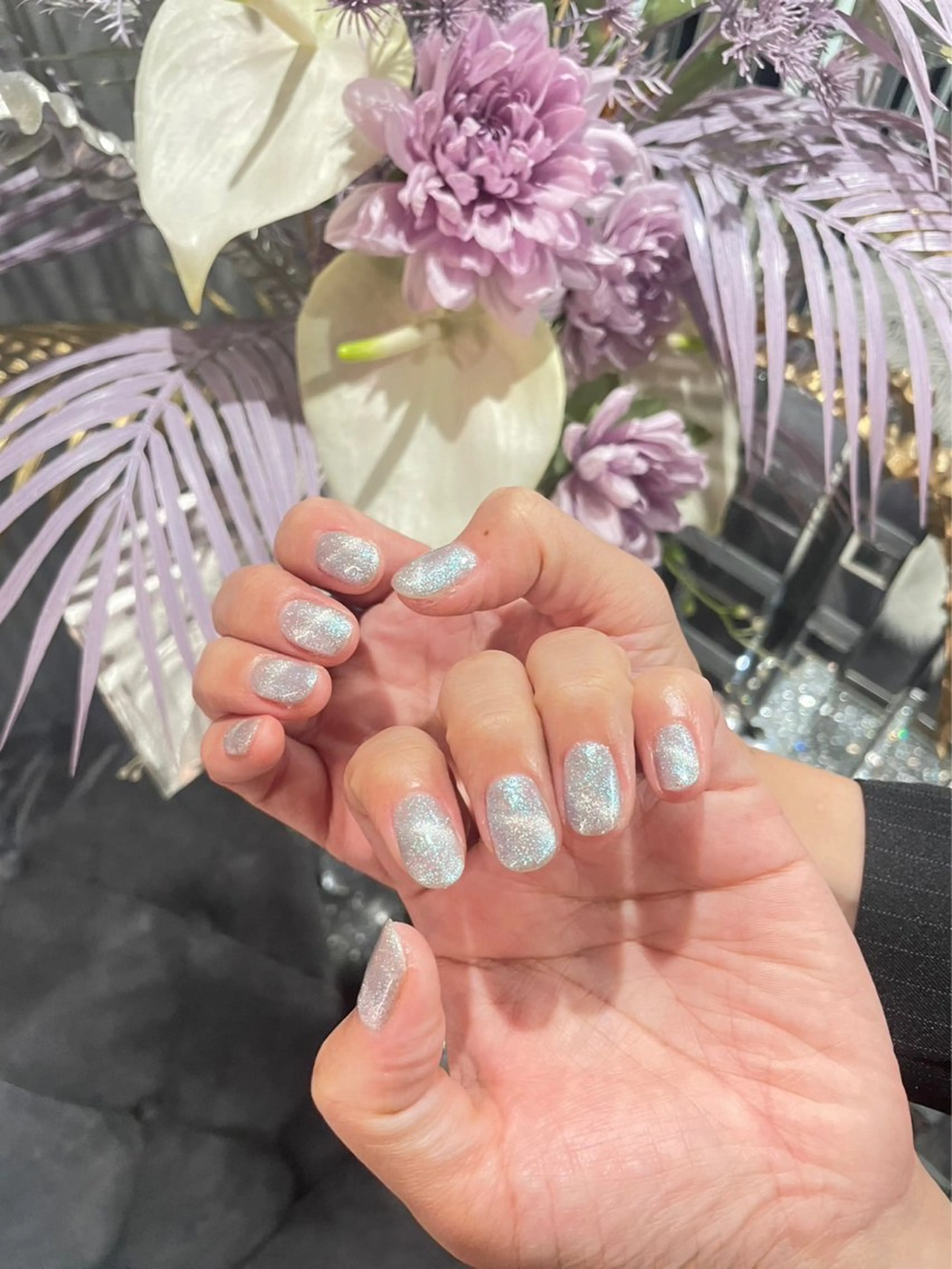 ネイル 長さ出し マグネットネイル ワンカラーネイル ハンドネイル Dahlia Beautyのマツエク・マツパデザイン