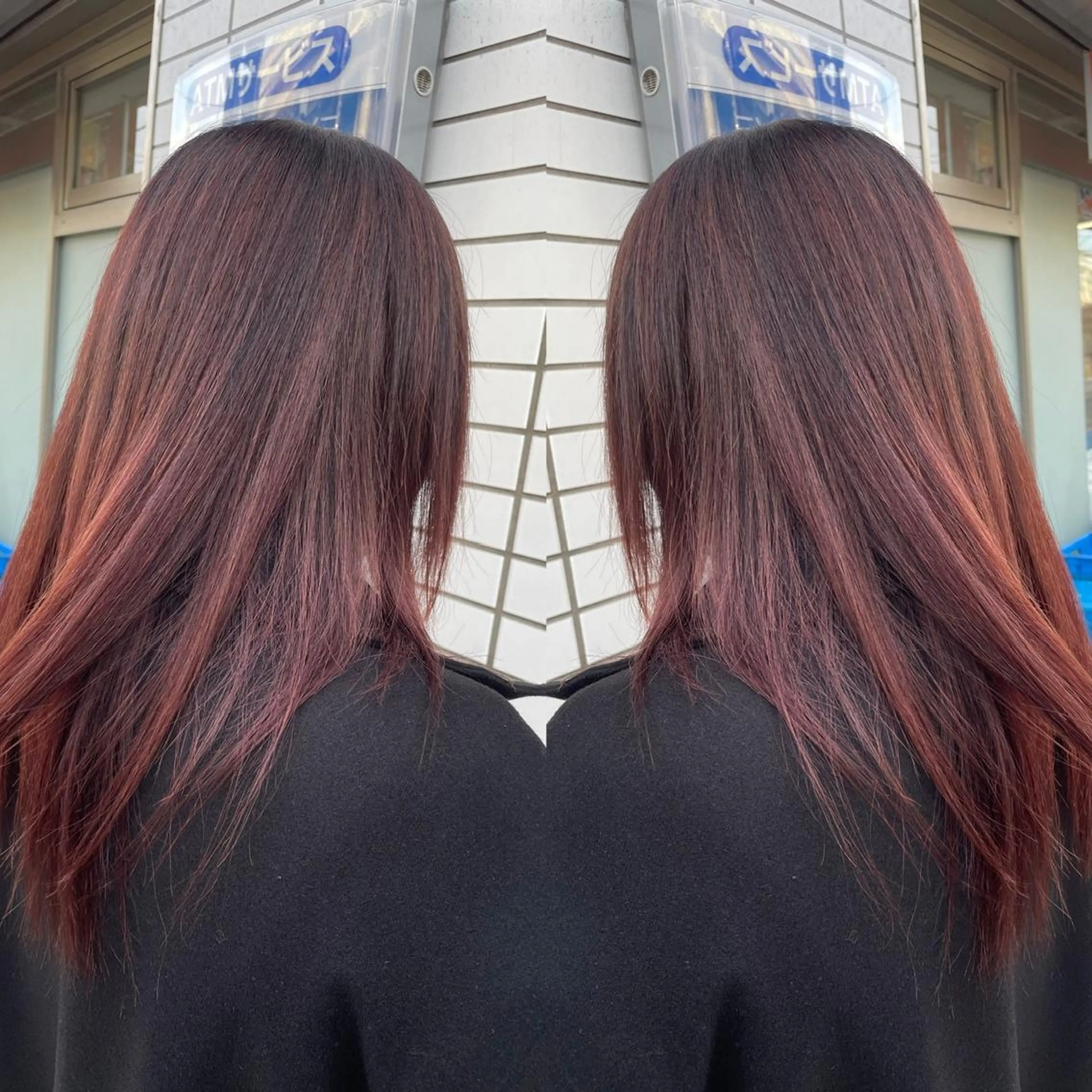 セミロング カラー グラデーションカラー ピンクカラー 髪質改善 トリートメント 👑派手髪/カット 👑ANRYのヘアスタイル