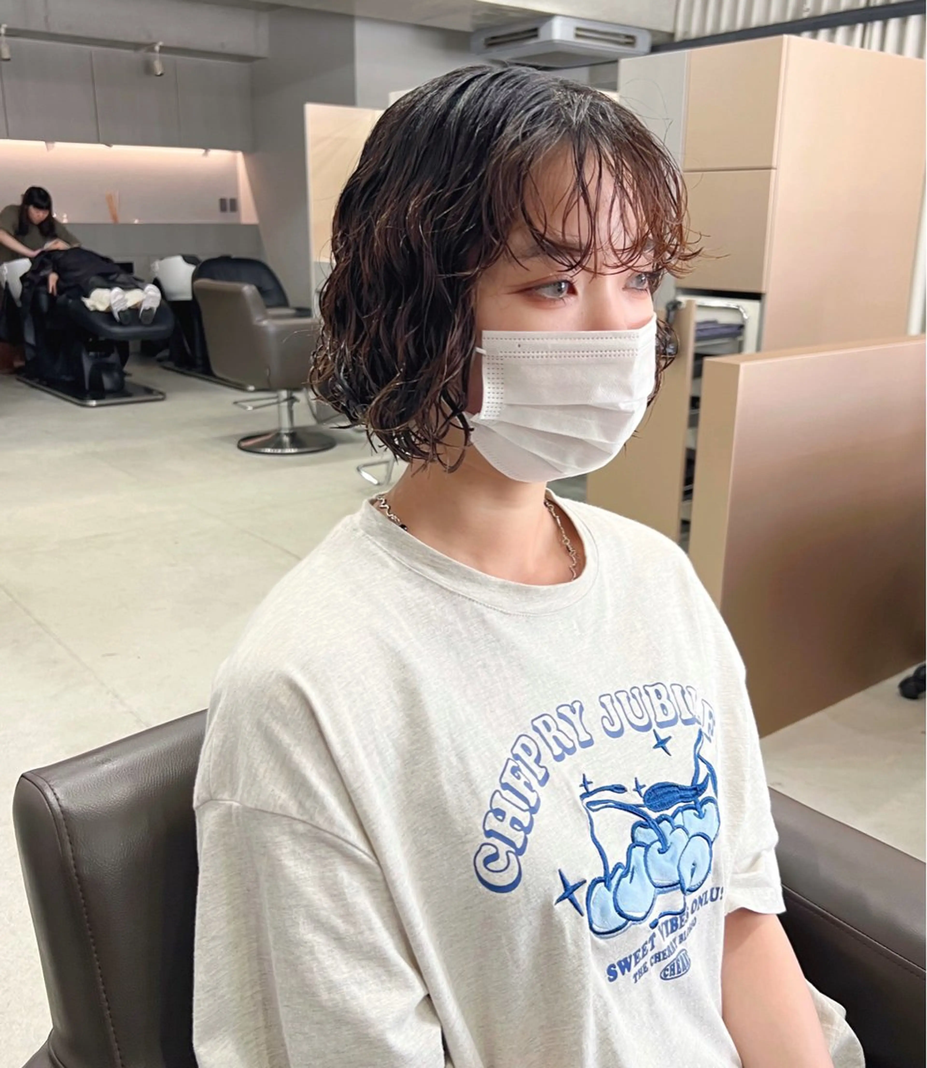 ショート パーマ ボブパーマコテ巻き風 パーマNo1深江秀平のヘアスタイル