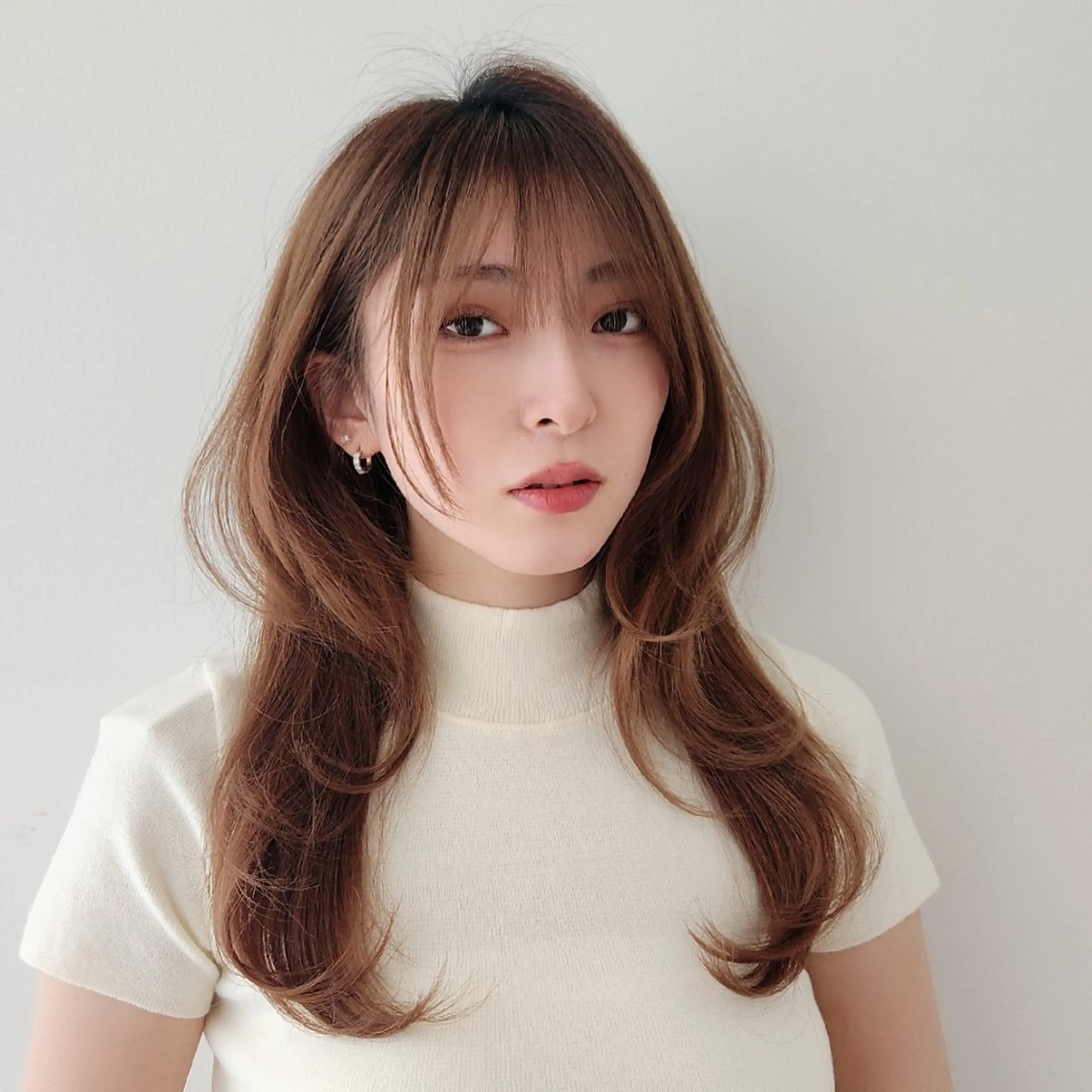 ロング カラー カット ヘアカラー トリートメント Nanako。/韓国 ハッシュカットのヘアスタイル