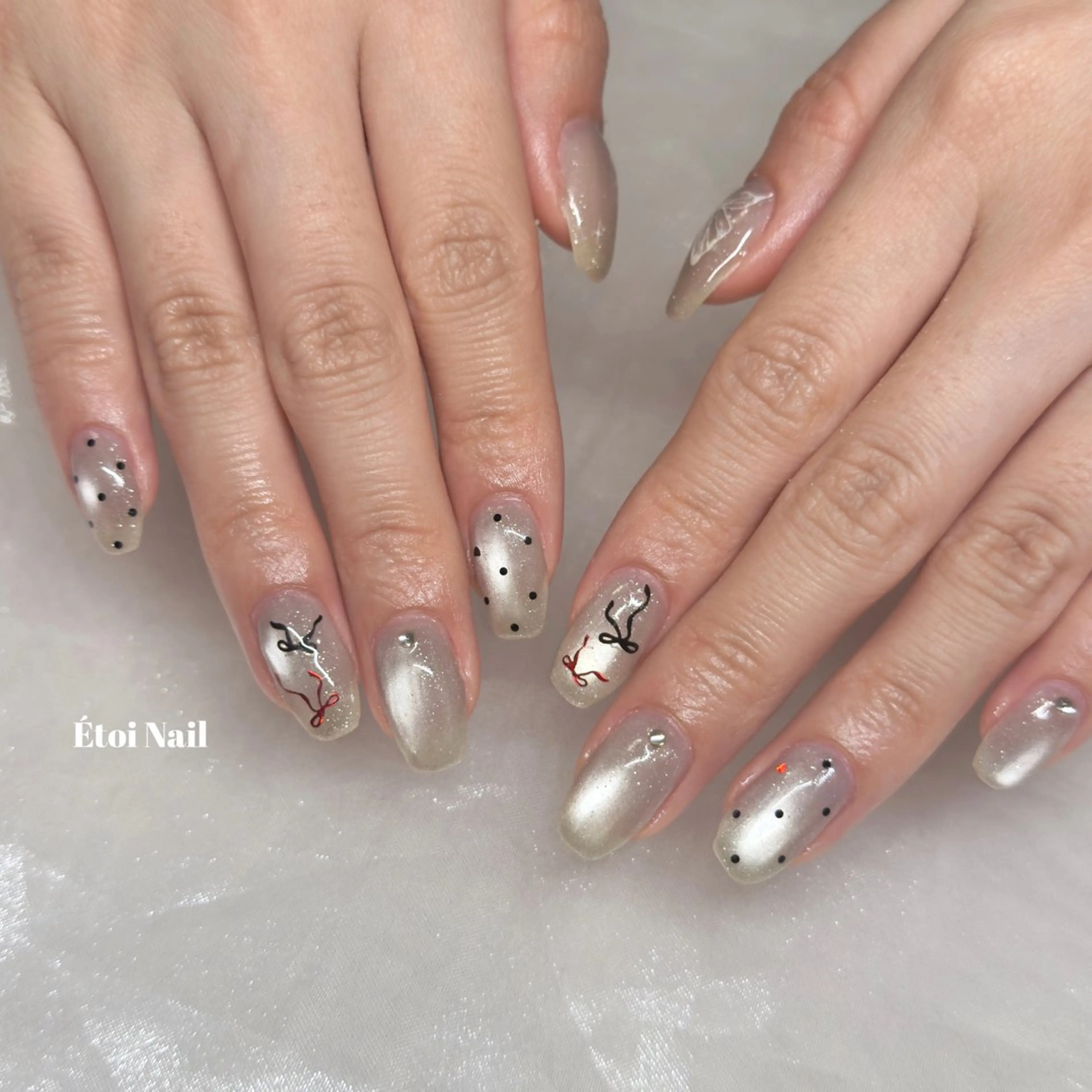 ネイル マグネットネイル マグネットワンカラー ワンカラーネイル ハンドネイル Étoi Nail はるのネイルデザイン