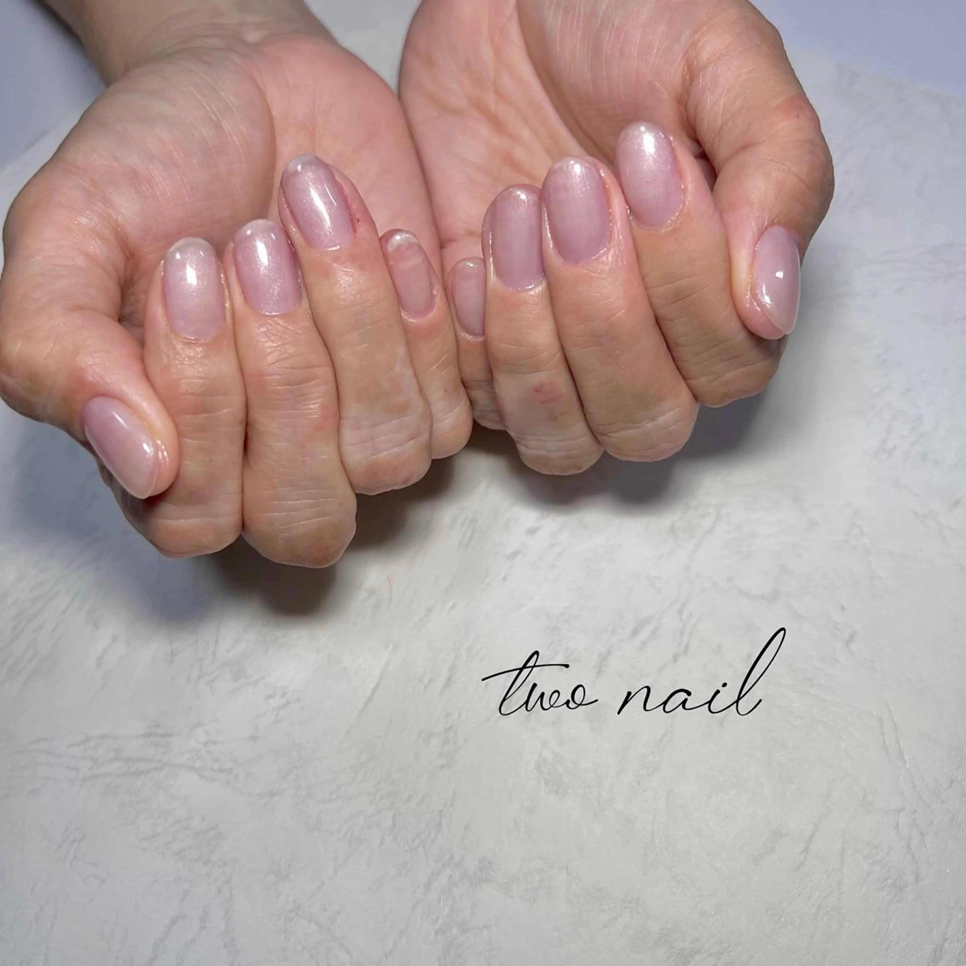 ネイル アートネイル フットネイル ハート ニュアンスネイル ホワイト ハンドネイル two nailのネイルデザイン