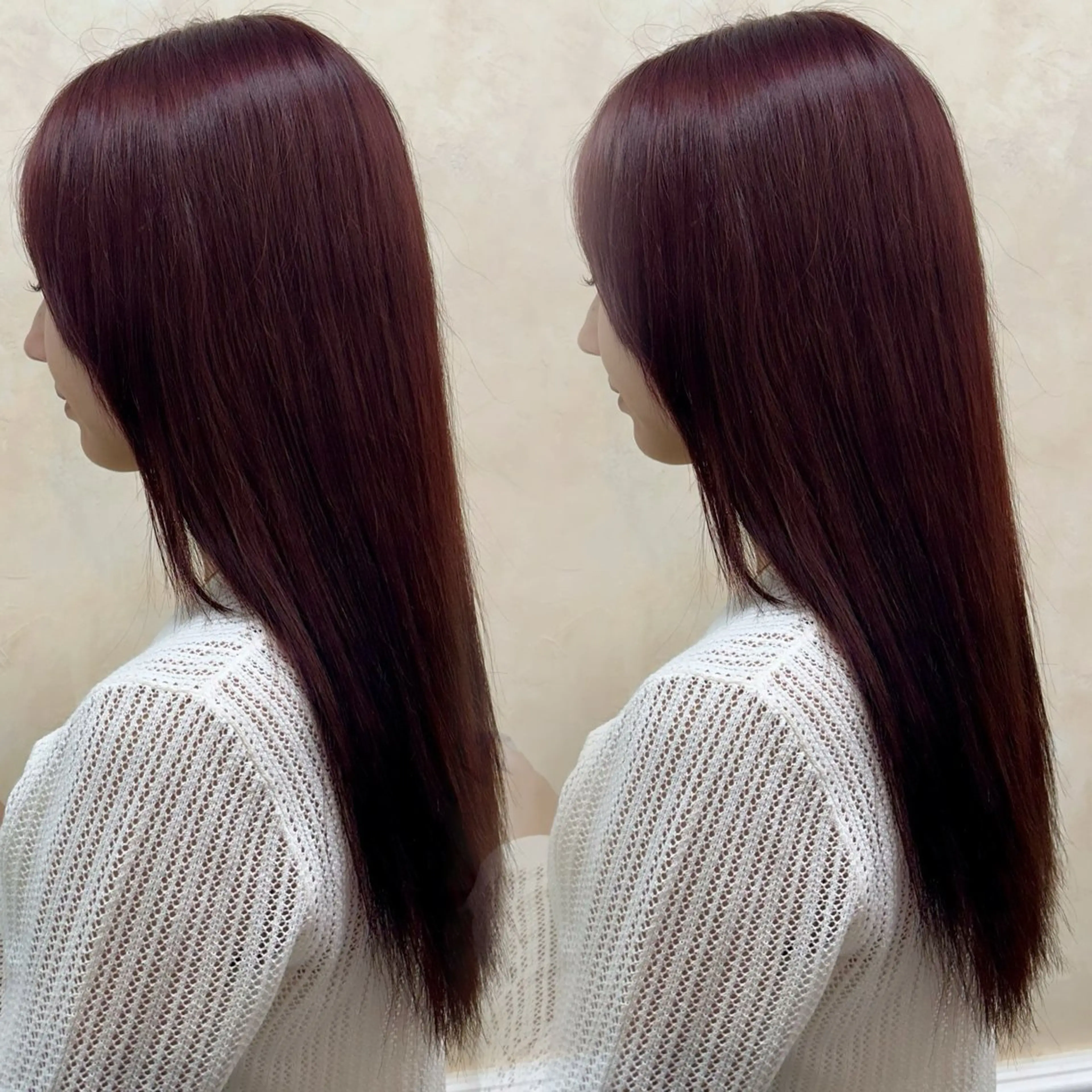 ロング カラー レッドカラー ヘアカラー PELE manaのヘアスタイル