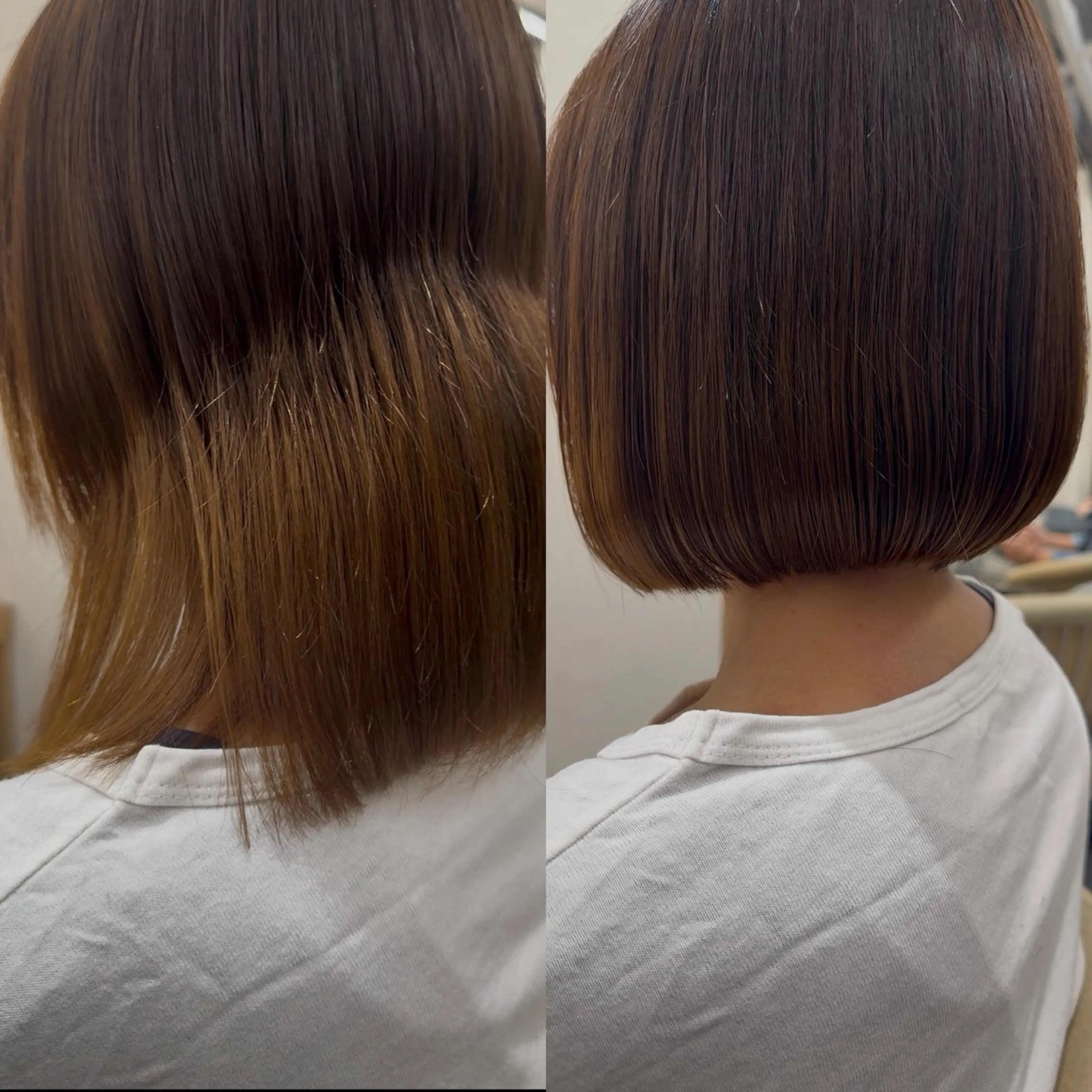 ショート カラー 切りっぱなしボブ ブリーチ ブリーチなしカラー ボブ 顔周りカット カット ヘアカラー ♥️似合わせボブ/ 縮毛矯正/大和田拓夢のヘアスタイル