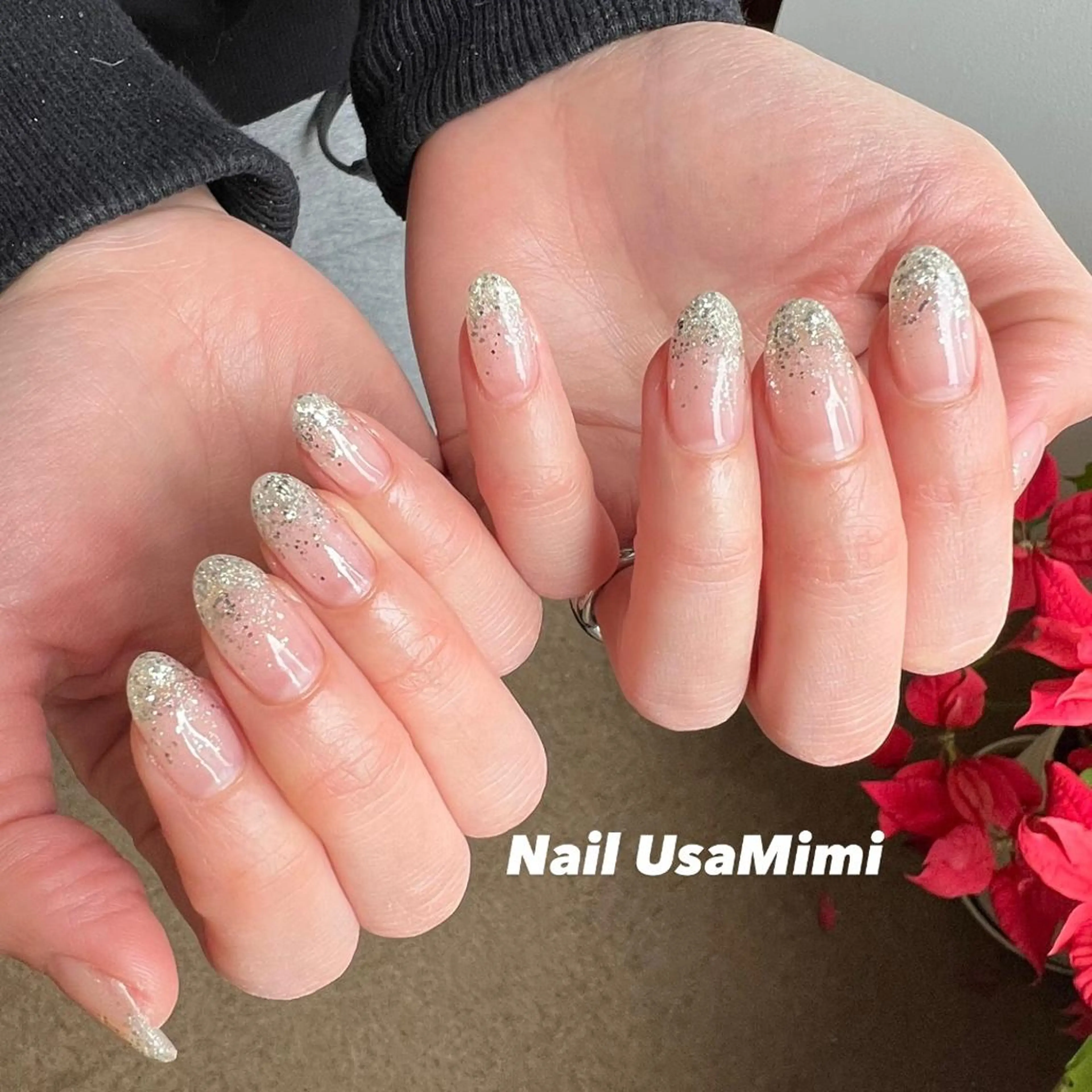 ネイル フットネイル ジェルネイル マグネットネイル 持ち込み ニュアンスネイル 本町ネイルNail UsaMimiのネイルデザイン