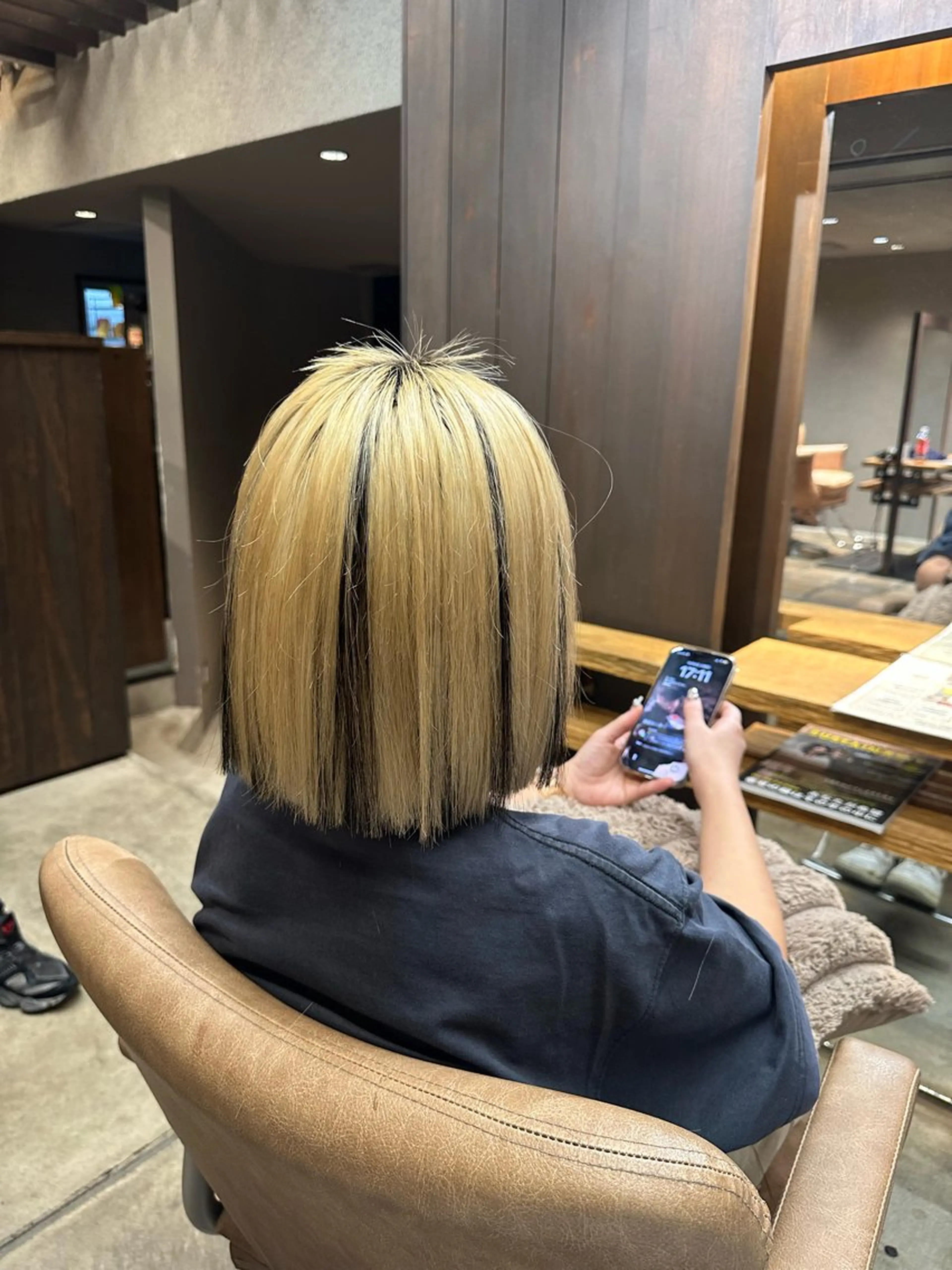 ショート エクステ ハイライト エクステ 水光艶カラー/ 艶ブリーチ/颯のヘアスタイル