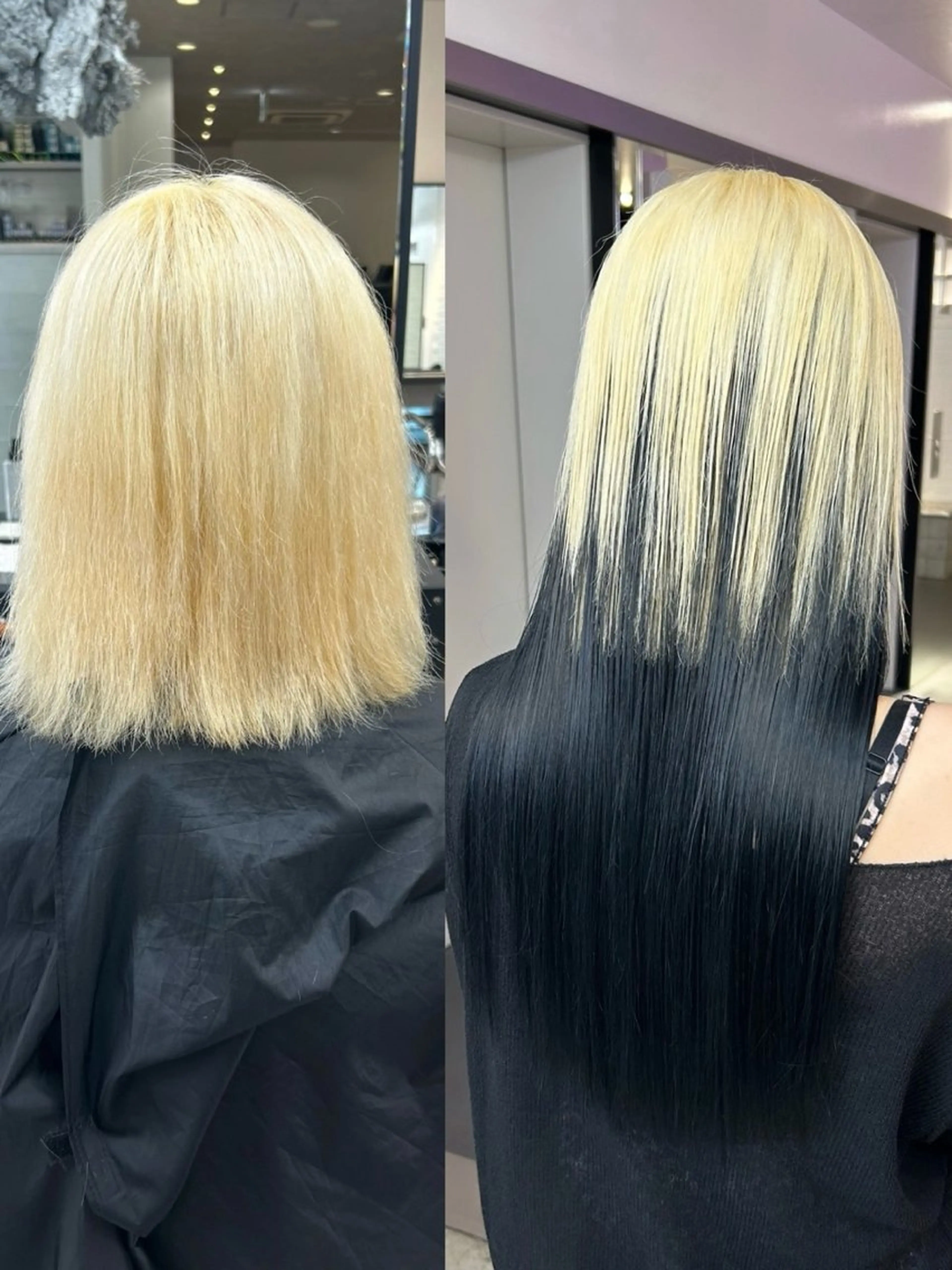 ロング ボブ エクステ 外国人風カラー 卒業式のヘアスタイル レイヤーカット MiRI💜地毛級 エクステ✖似合わせ技のヘアスタイル