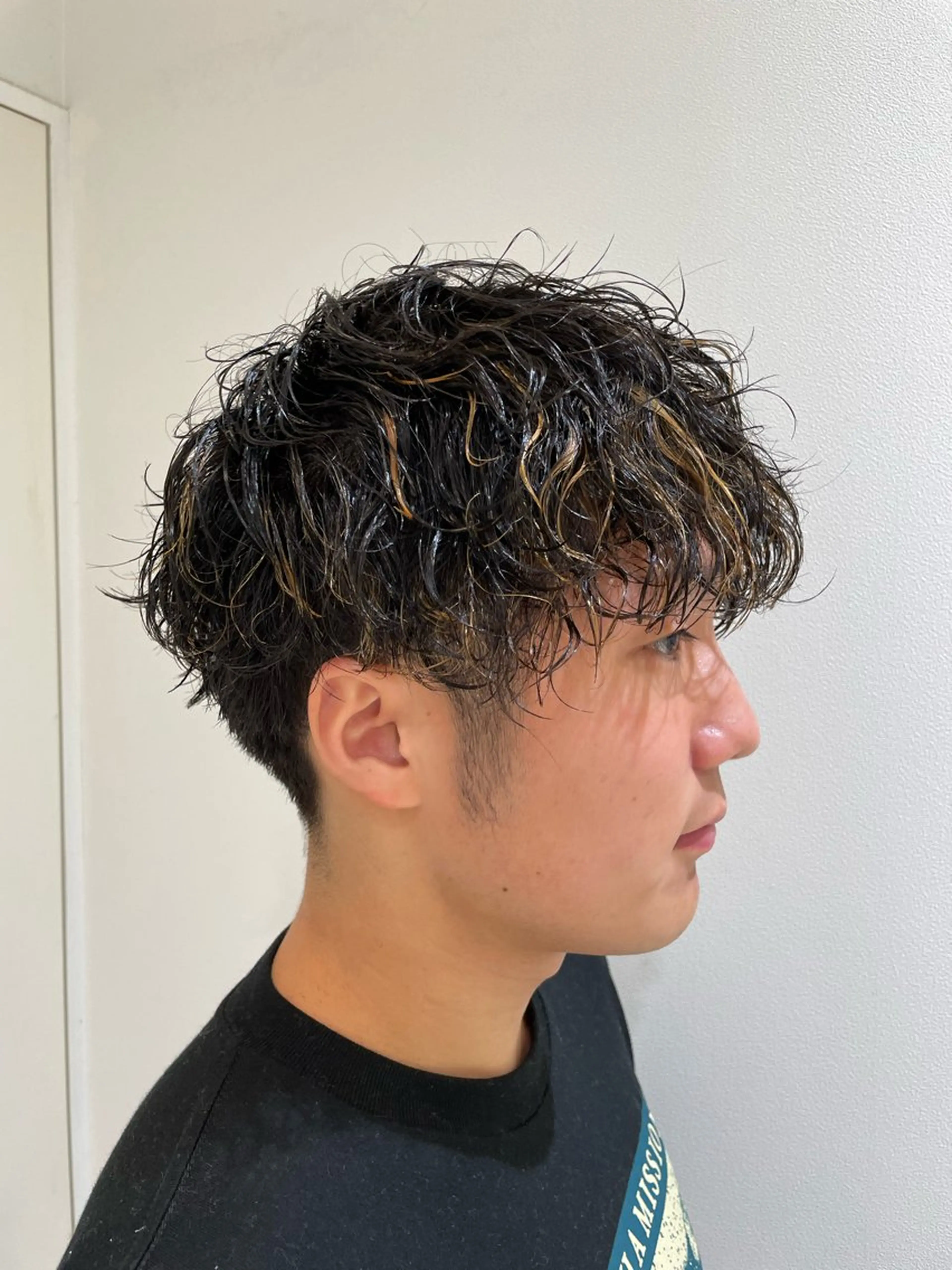 パーマ メンズ カット パーマ レイヤー/パーマ/ 山本 侑平のヘアスタイル