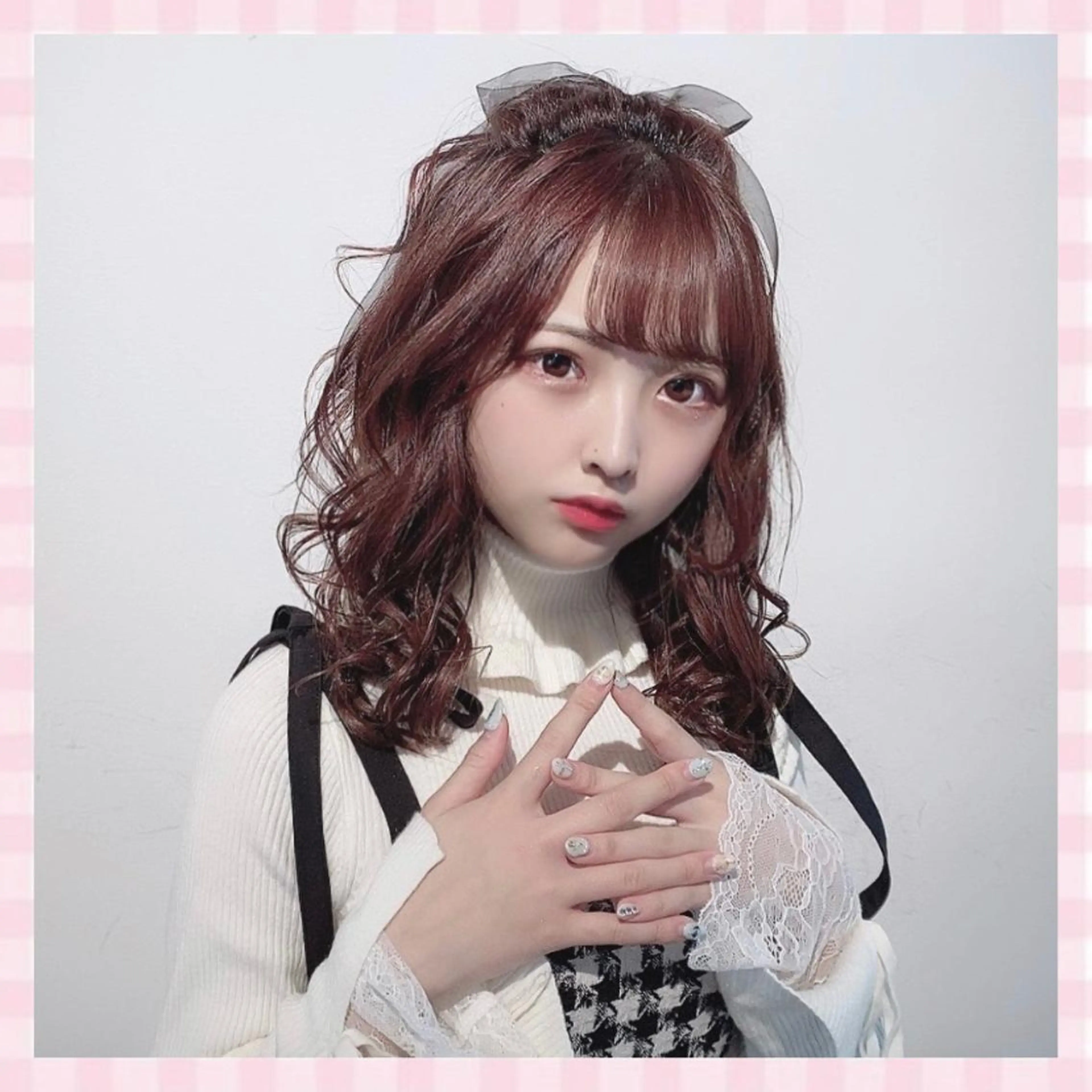 セミロング ヘアアレンジ 💗ガーリーヘア🎀 saki💗のヘアスタイル