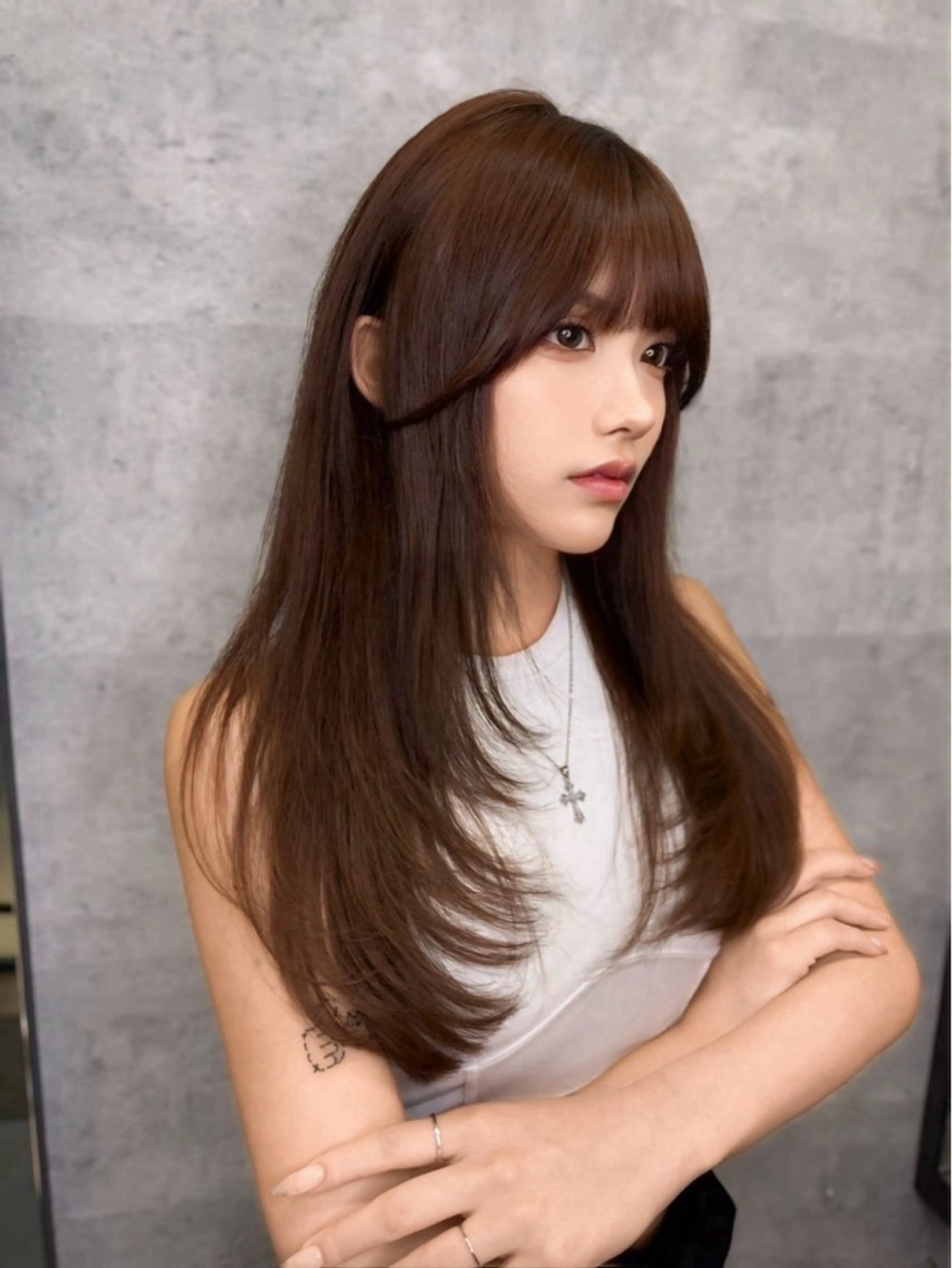 ロング レイヤーカット votan lilleyのヘアスタイル