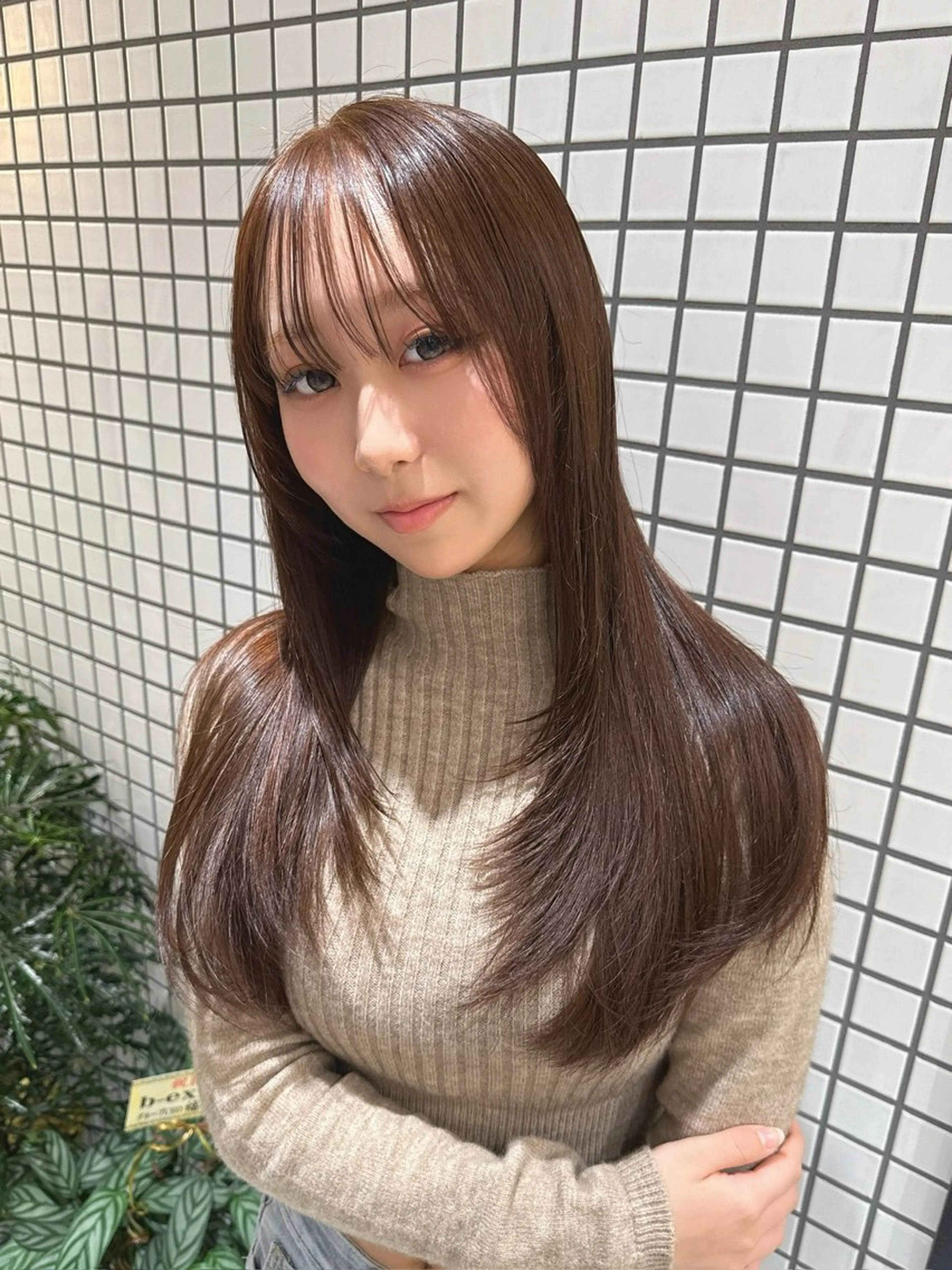 ロング カラー ヘアカラー ハイトーン/ ブリーチ/縮毛矯正のヘアスタイル