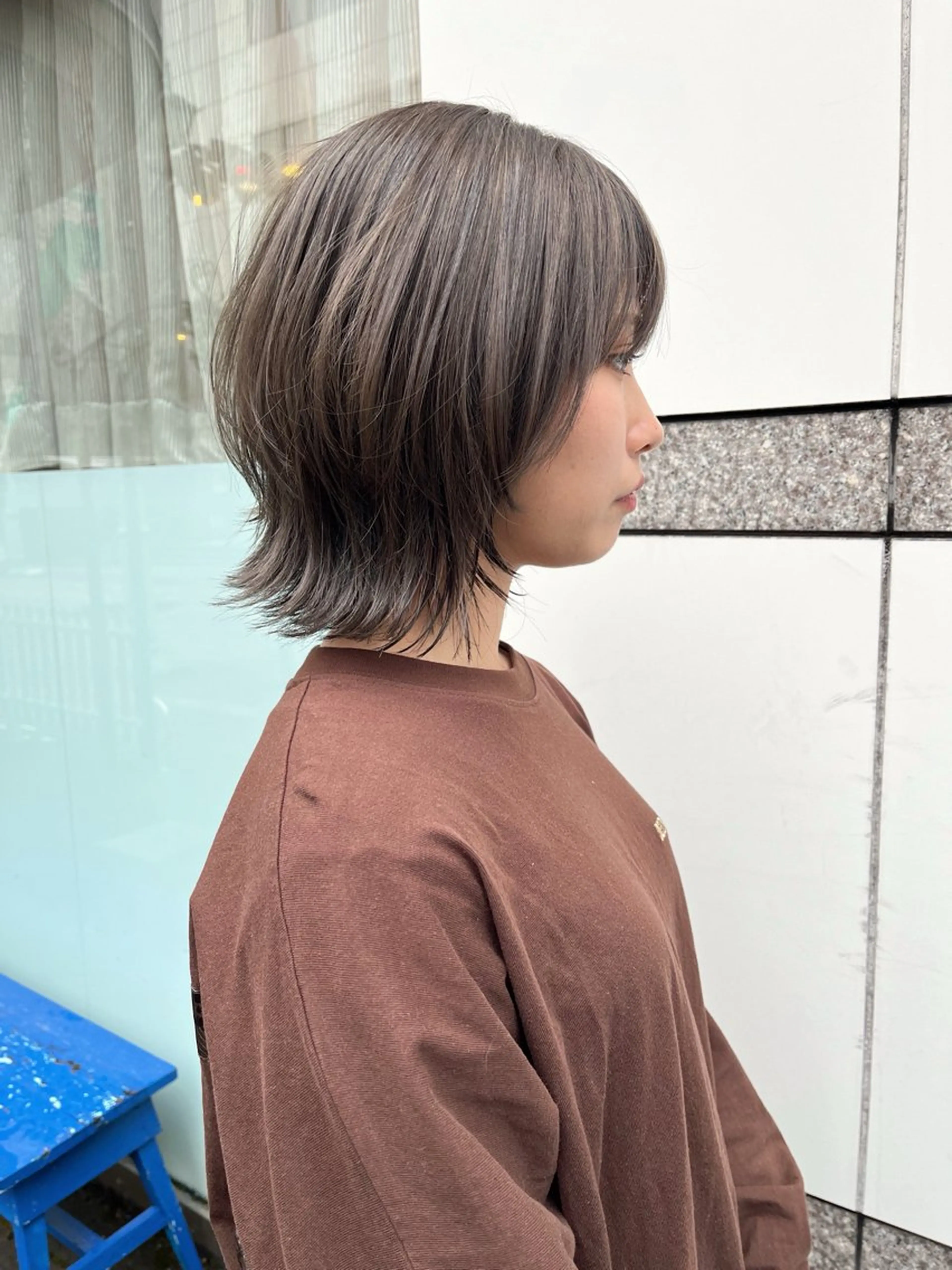 ミディアム カット ヘアカラー 尾崎隼大 レイヤー/韓国ヘアのヘアスタイル