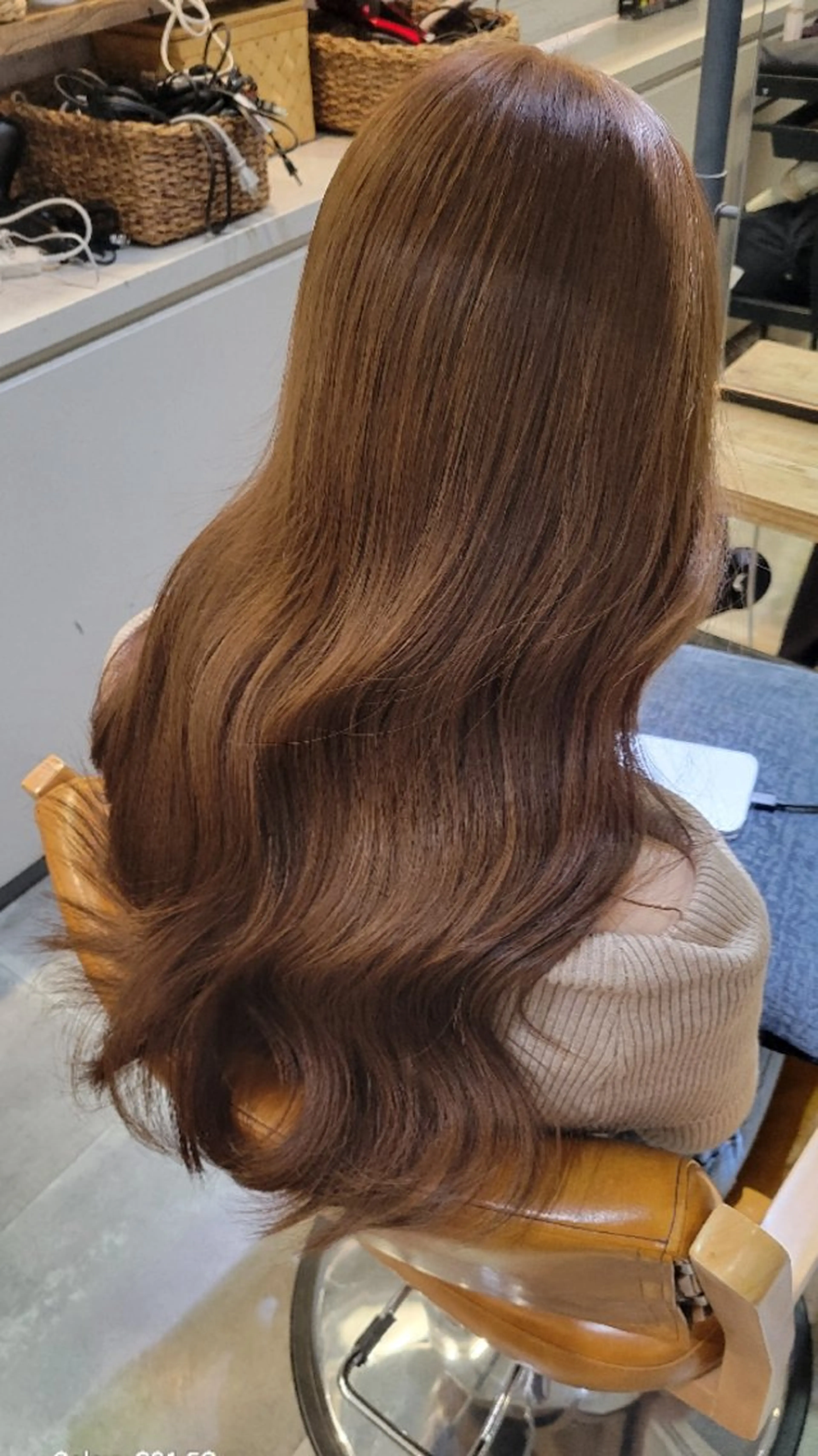 ロング カラー シェル🦋 【韓国風】のヘアスタイル