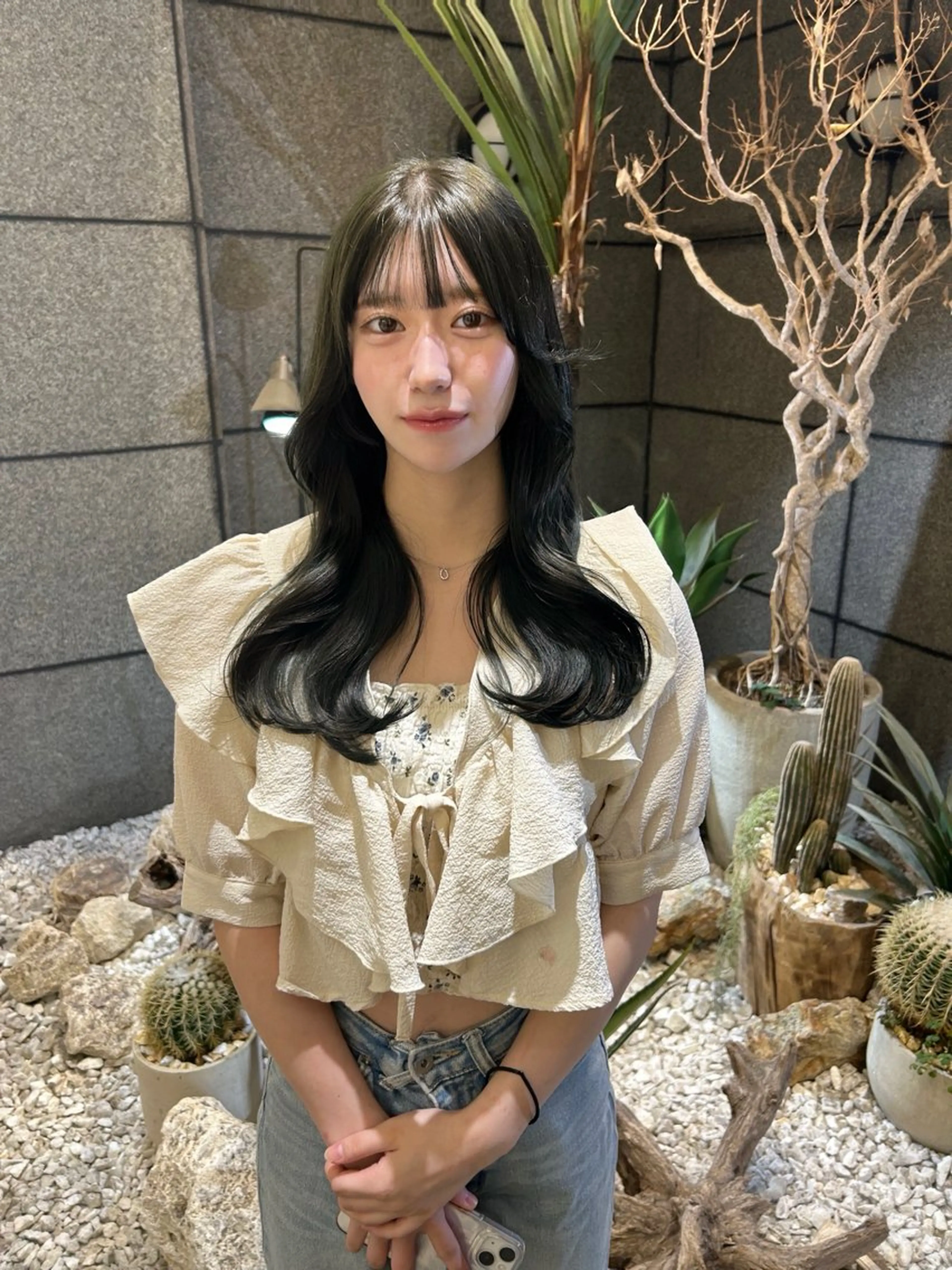 ロング ヘアカラー 🇰🇷韓国スタイル /束間まつげ🎀ミキのヘアスタイル