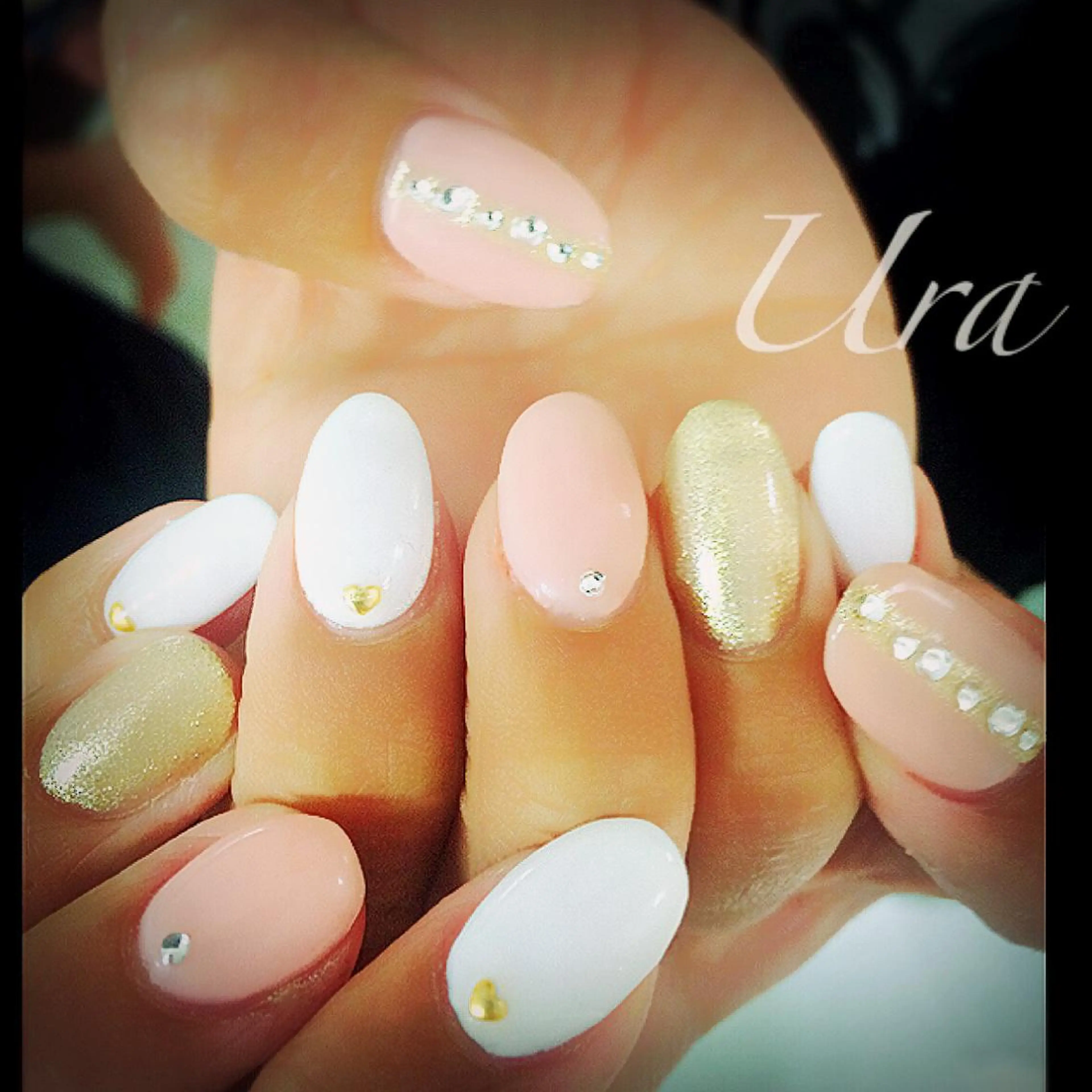 ネイル ハート パステルネイル UrakoNail 《nail》のネイルデザイン