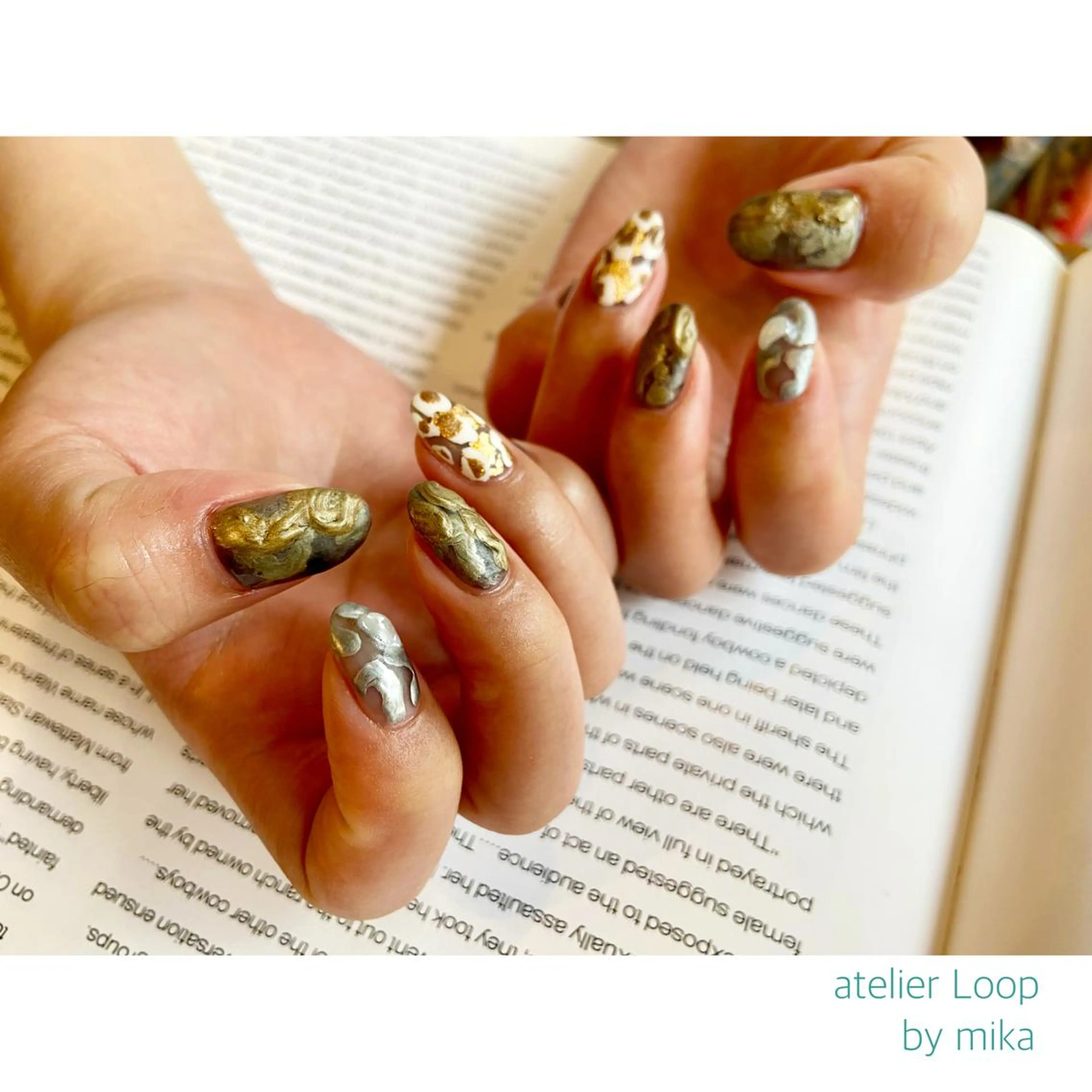 ネイル アートネイル カジュアル クリアネイル 成人式 マグネットネイル ハンドネイル atelier Loop♪MIKAのネイルデザイン