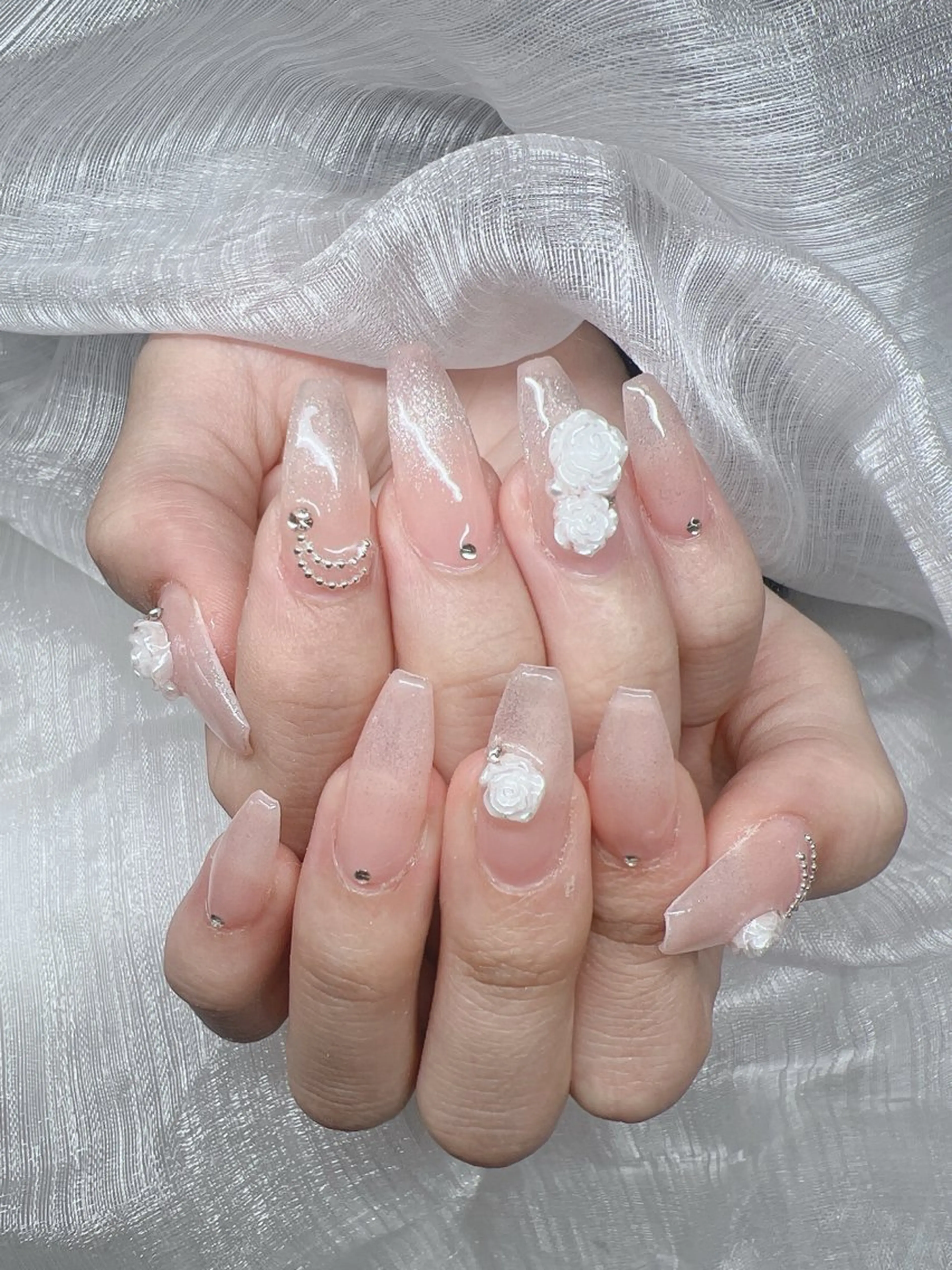 ネイル ハンドネイル Lee Nails チップ長さだし専門店のネイルデザイン