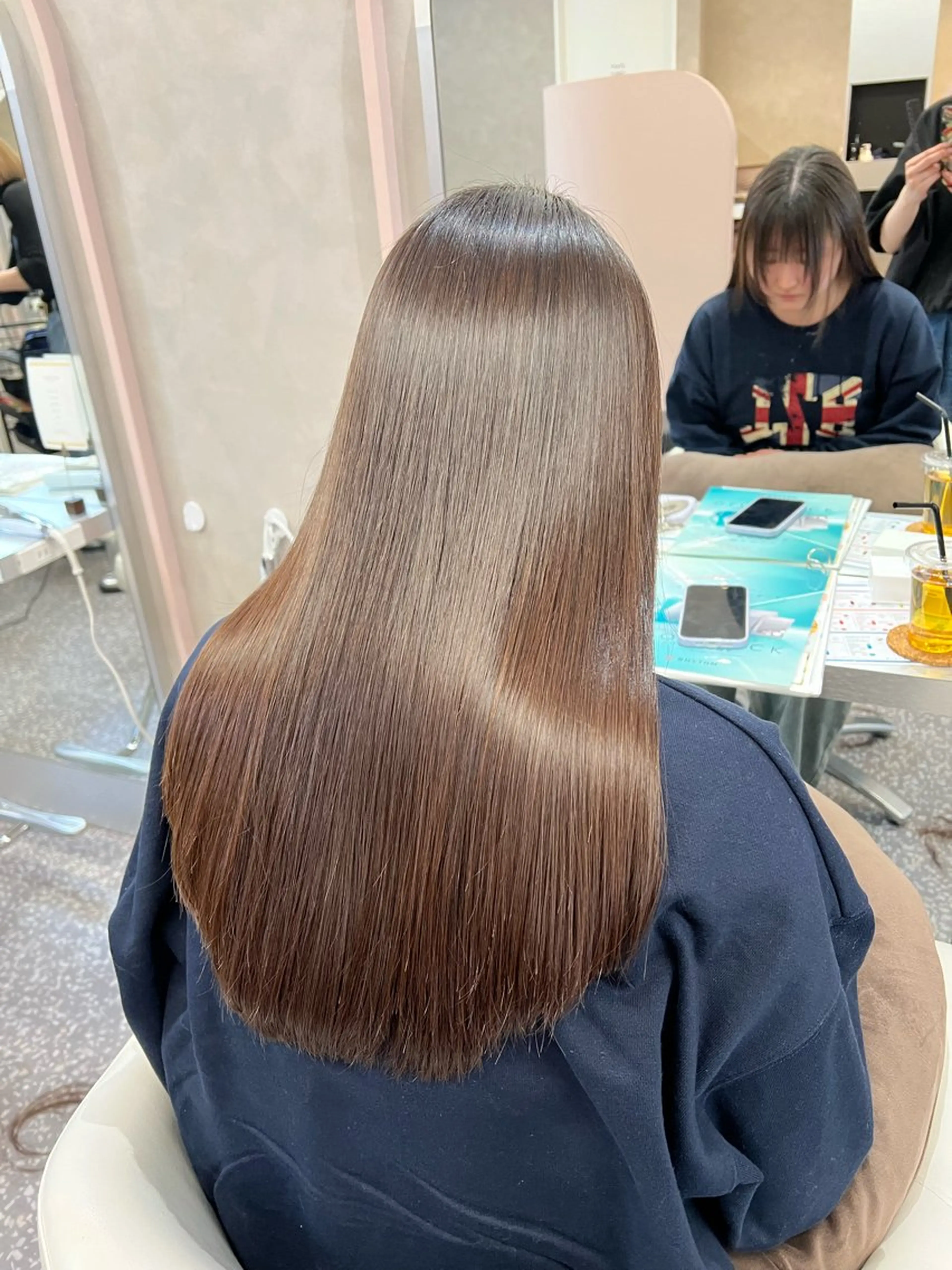 ロング パーマ 縮毛矯正 カット 縮毛矯正 Naru┆川西能勢口 ┆髪質改善のヘアスタイル