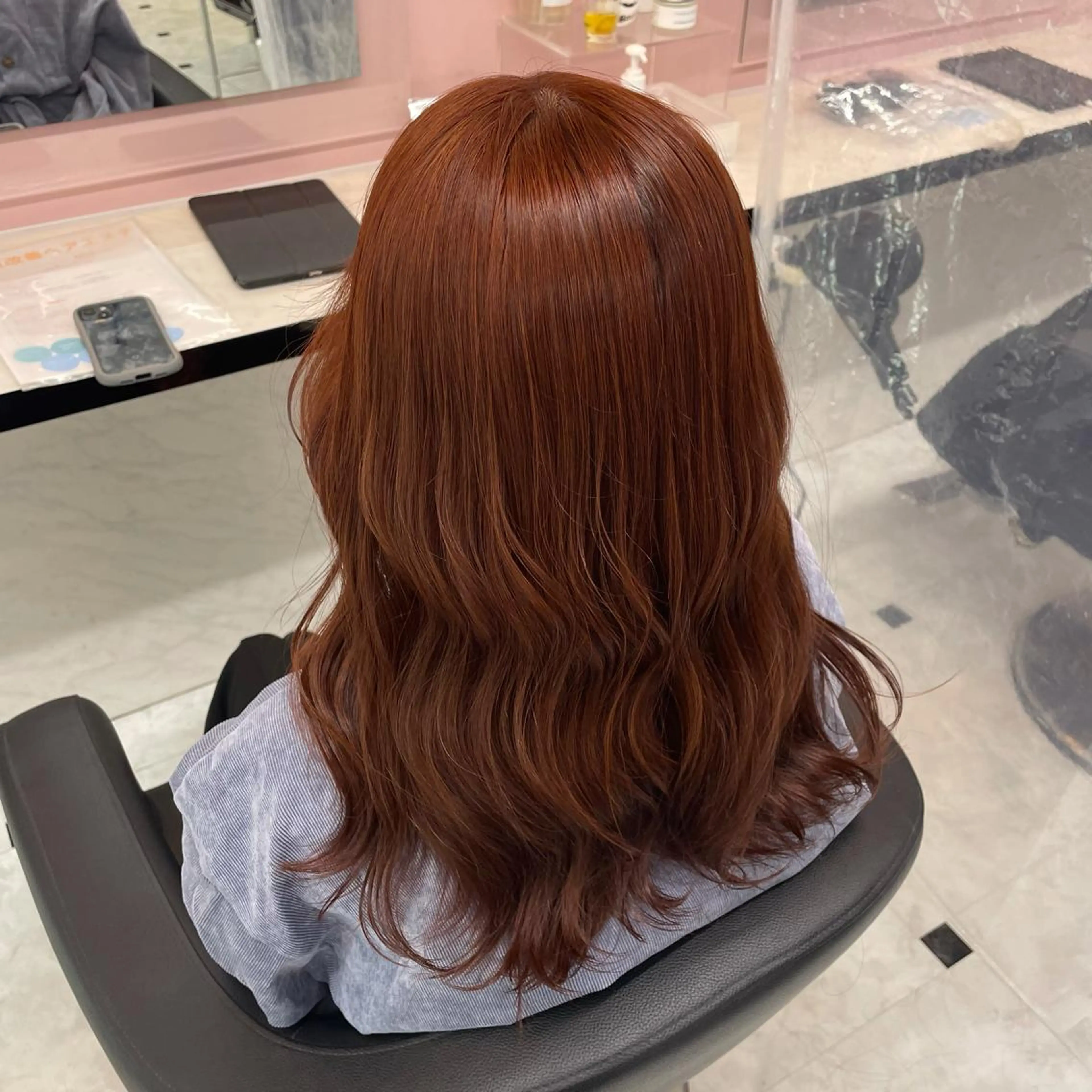 セミロング カラー ヘアアレンジ ヘアカラー トリートメント ヘアセット ピンク・ベージュ🩰 カラー🫧とらのヘアスタイル