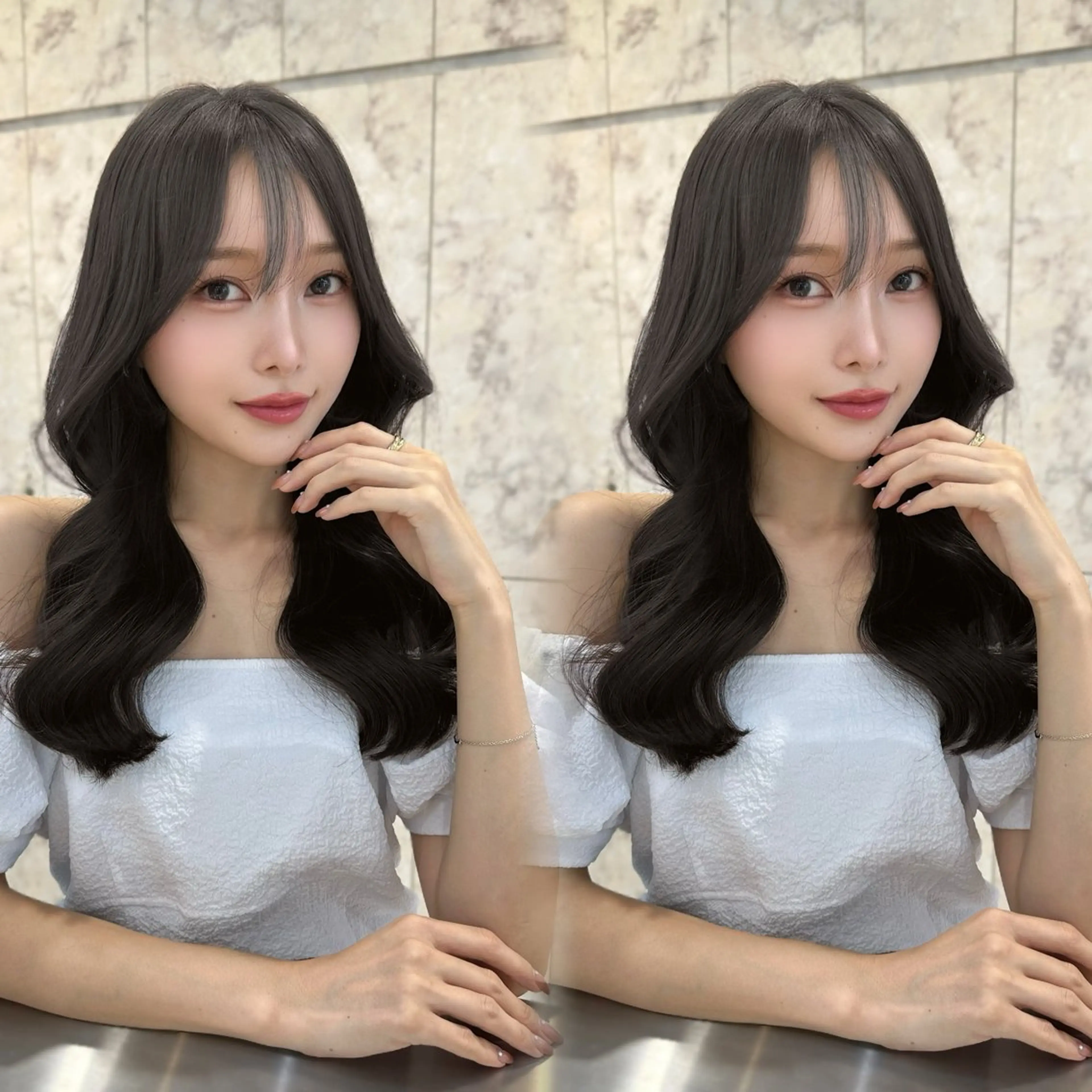 ロング カラー 髪質改善 韓国風ヘア レイヤーカット カット ヘアカラー トリートメント ヘッドスパ 髪質改善/韓国ヘア レイヤー/新宿/ロミのヘアスタイル