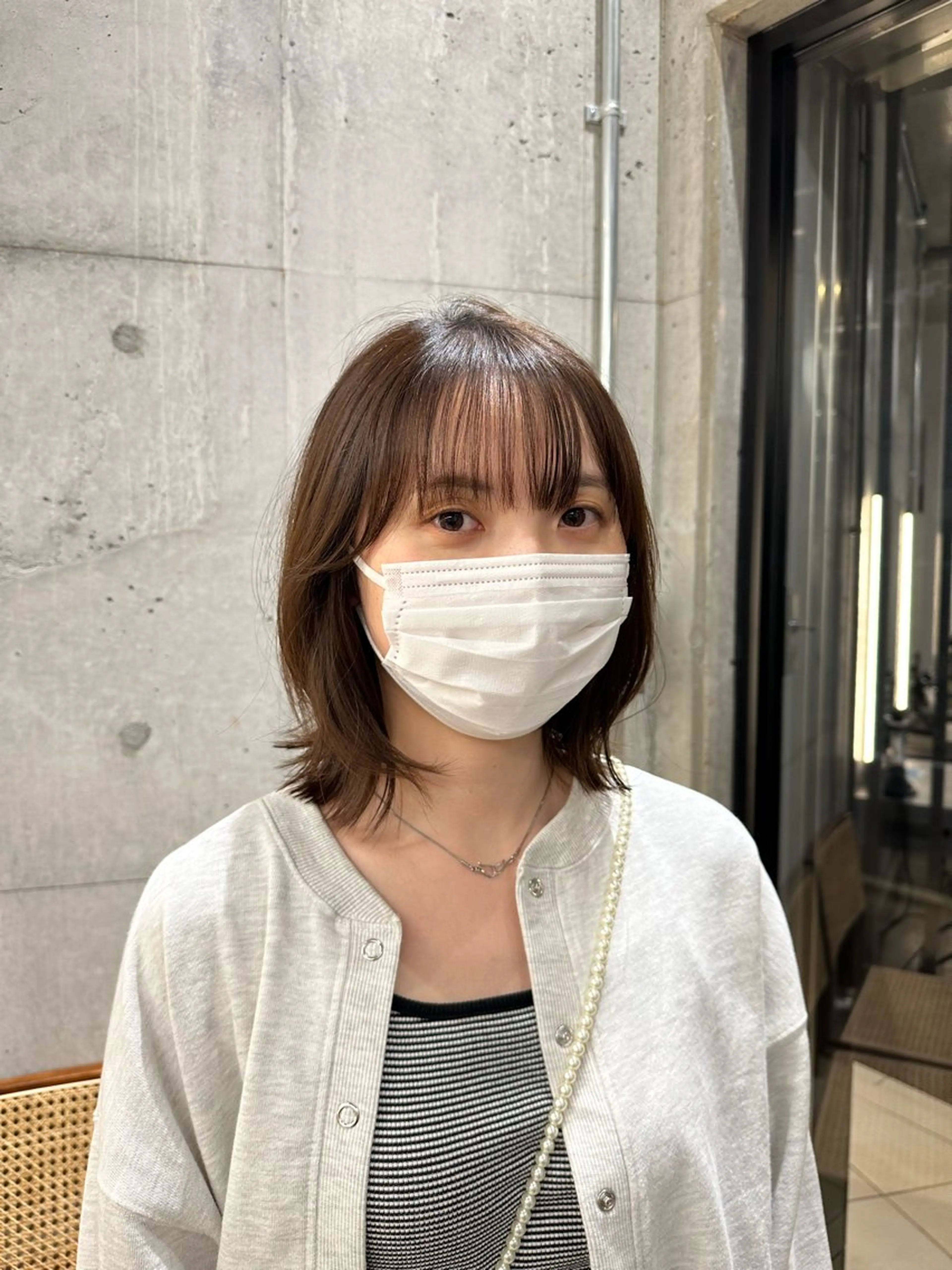 ショート 顔まわりレイヤー レイヤーカット タグチ アスカのヘアスタイル