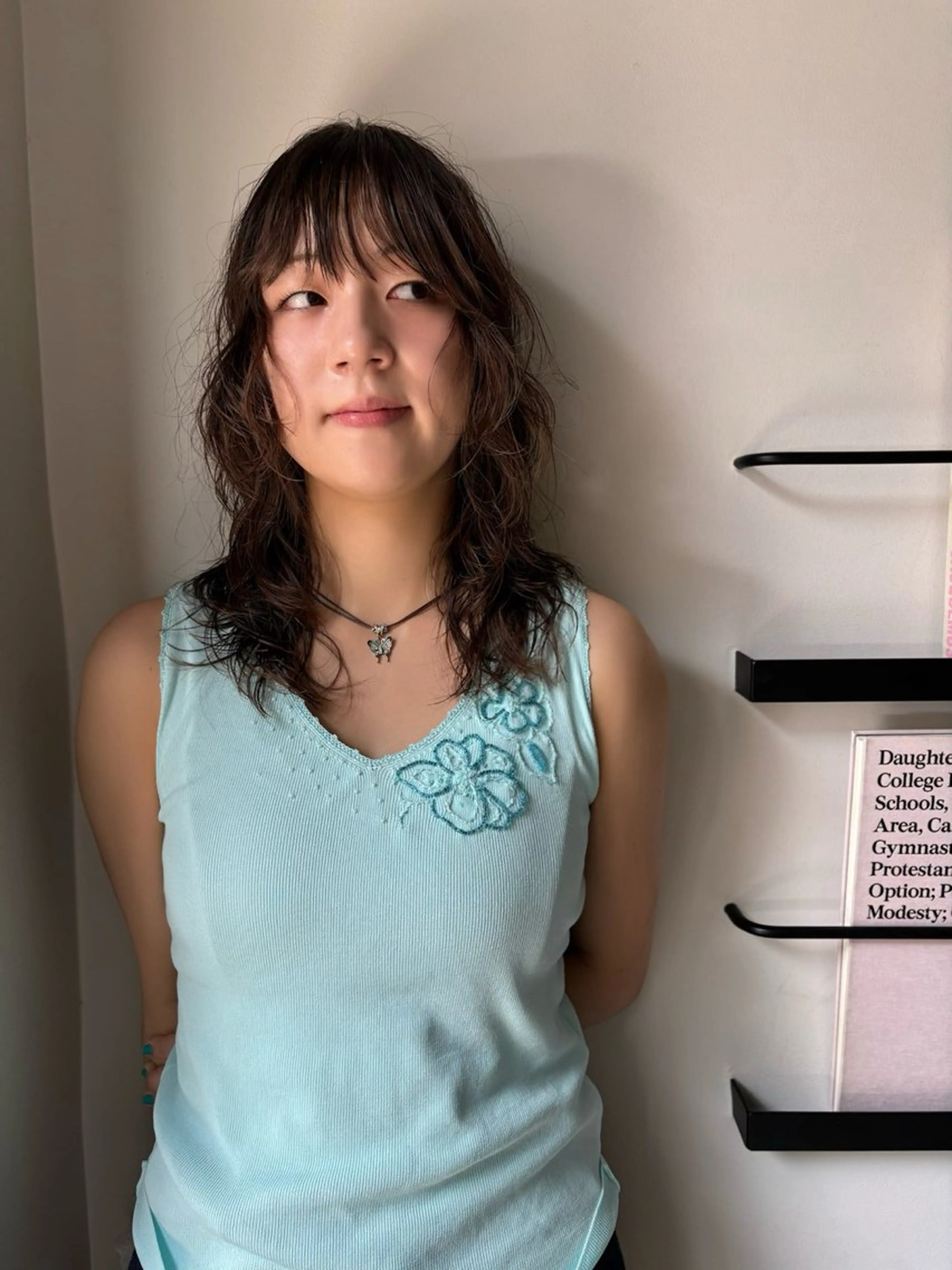 セミロング セミロングパーマ レイヤーカット 田中 隼斗のヘアスタイル