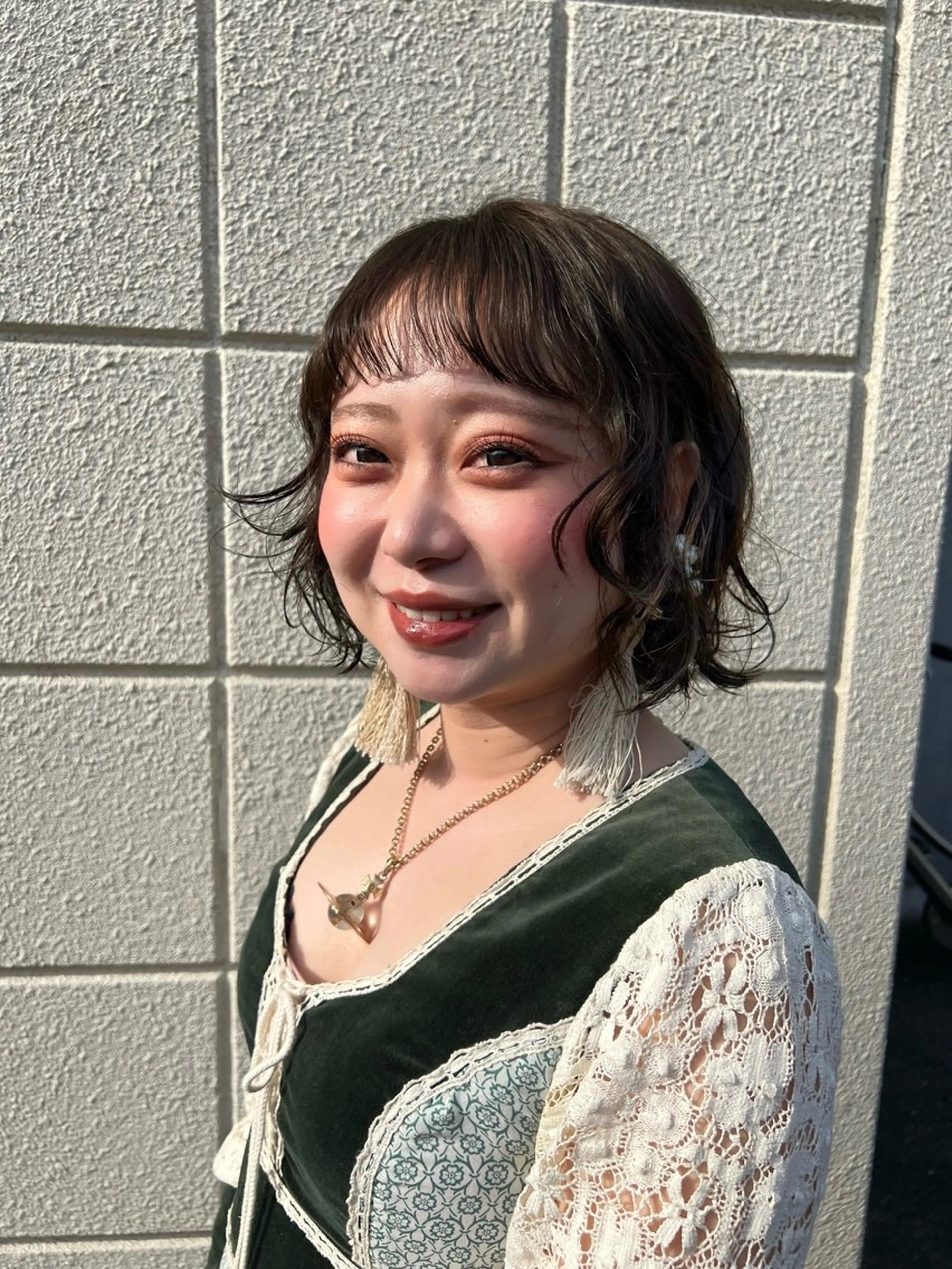 ショート パーマ カット ヘアカラー cocoro /レイヤーカットのヘアスタイル