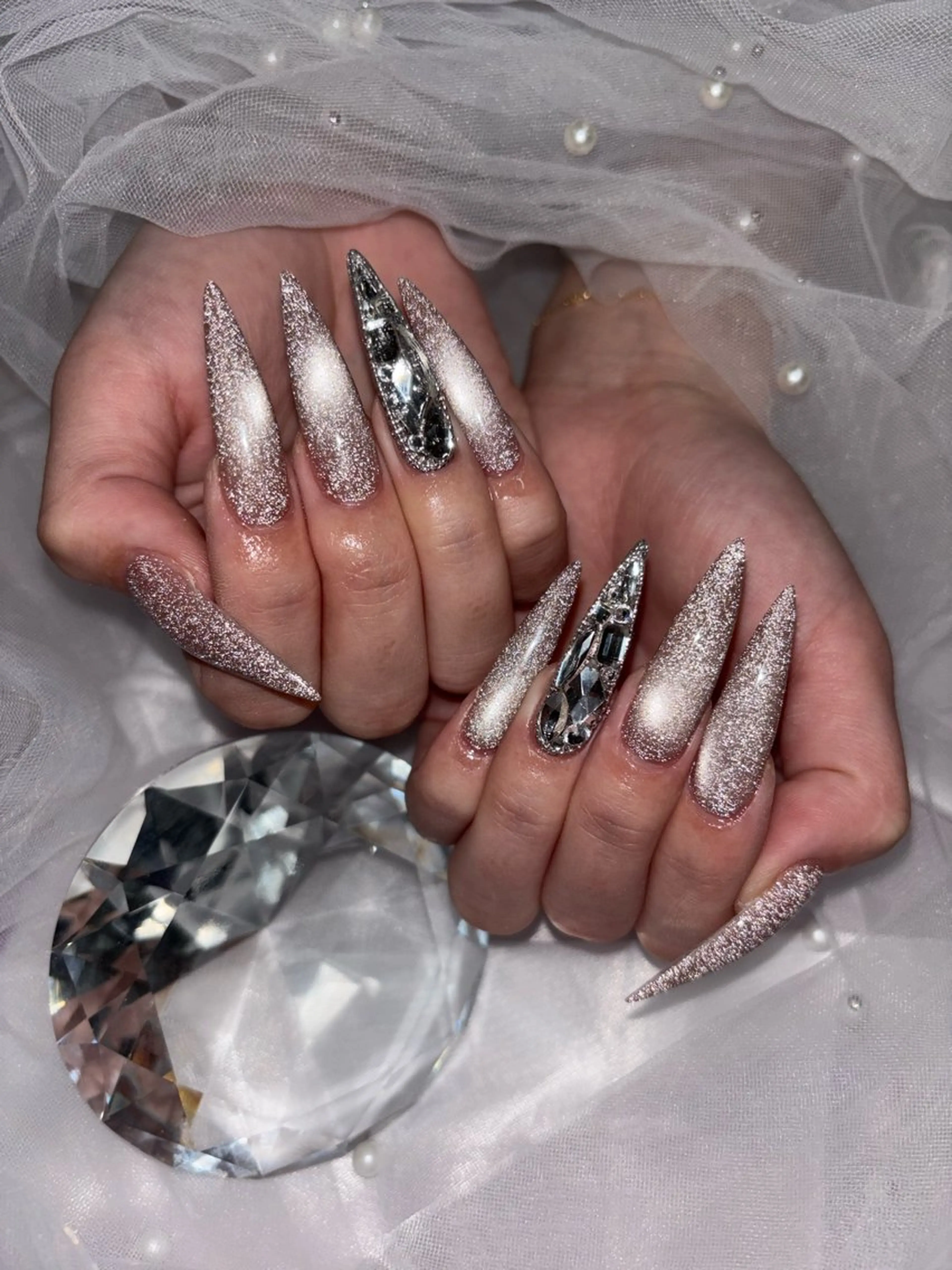 【ロング込】スカルプアートパーツ付け放題の写真