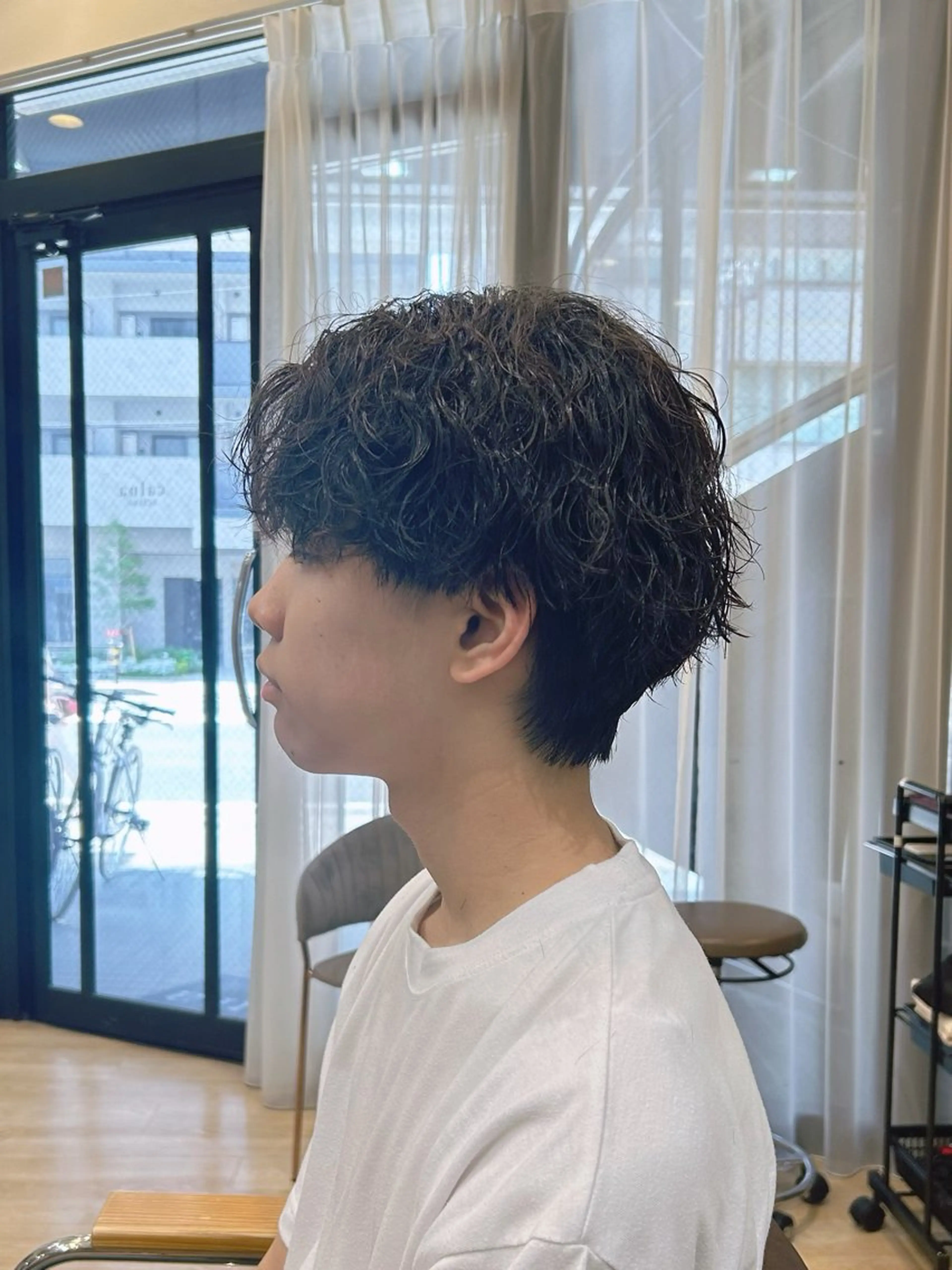 ショート パーマ メンズ calna by ELMO  上ノ井のヘアスタイル